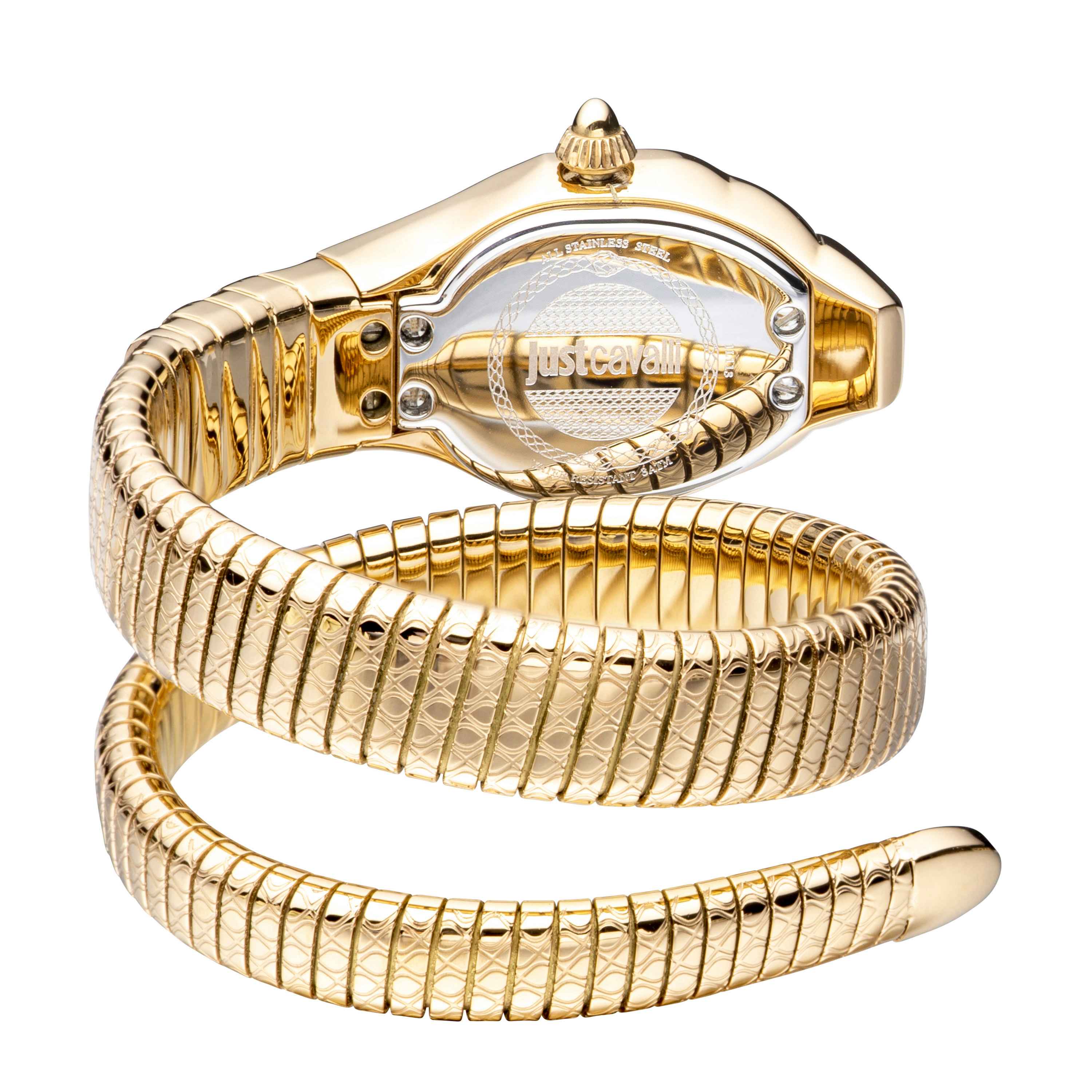 Just Cavalli Women's Just Glam EVO 2 Champagne Dial Yellow Gold Bracelet Watch - Image 3