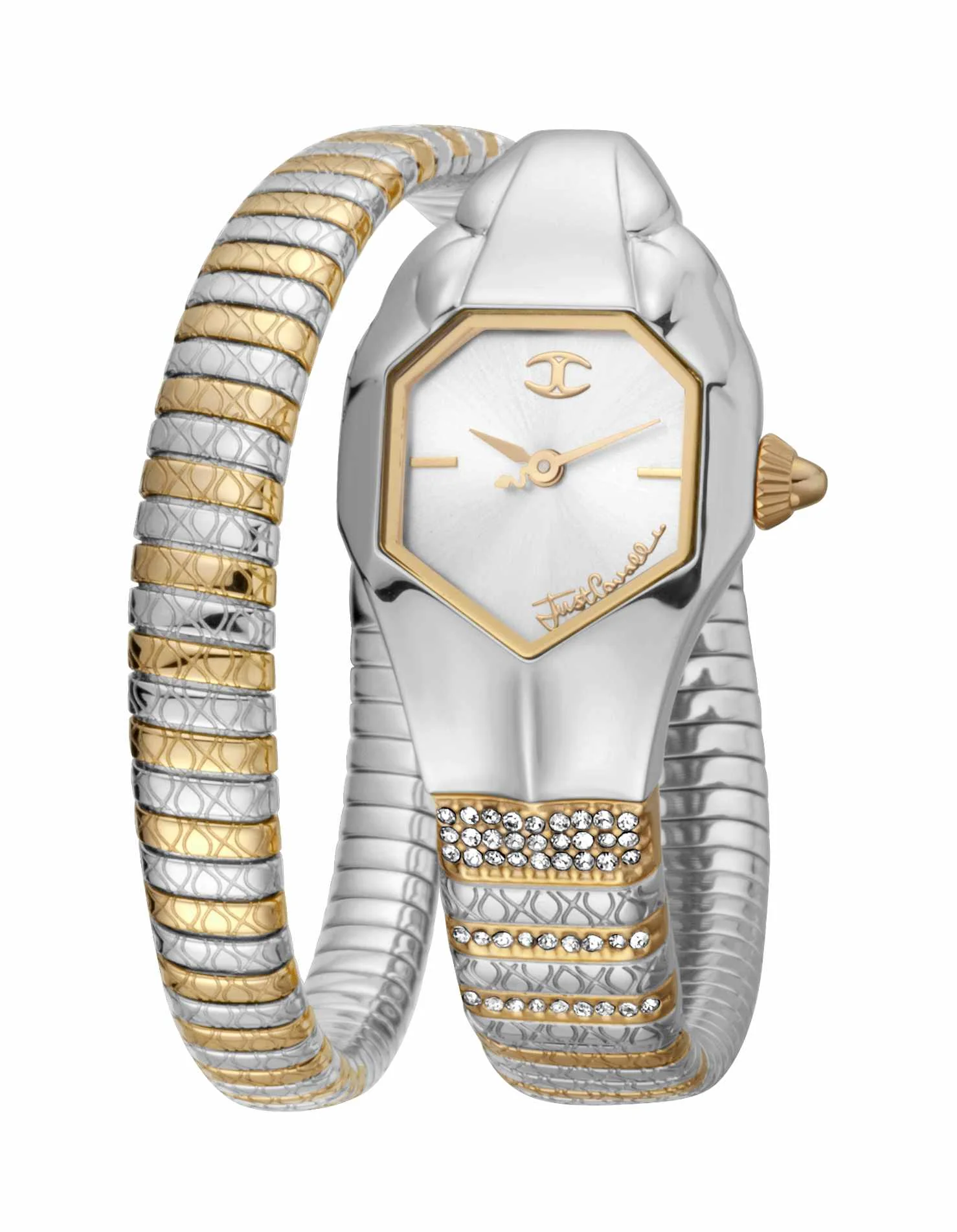 Just Cavalli Women's Just Glam EVO 2 Silver Dial Stainless Steel Bracelet Watch - Image 3