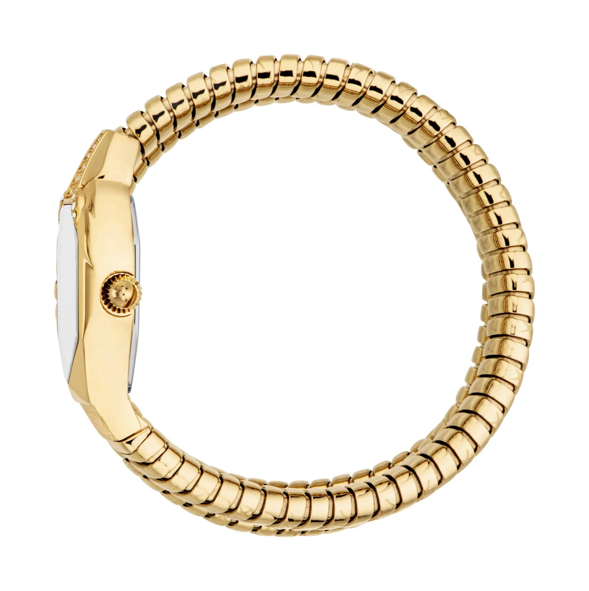 JUST CAVALLI Womens's Snake Watch, Gold Color Case, Silver Dial, Gold Color Stainless Steel Bracelet JC1L370M0075 - Image 2