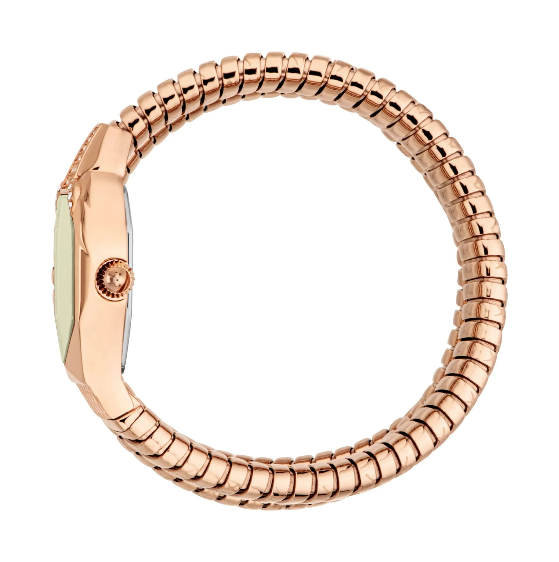 JUST CAVALLI Womens's Snake Watch, Rose Gold Color Case, Olive Dial, Rose Gold Color Stainless Steel Bracelet JC1L370M0045 - Image 2