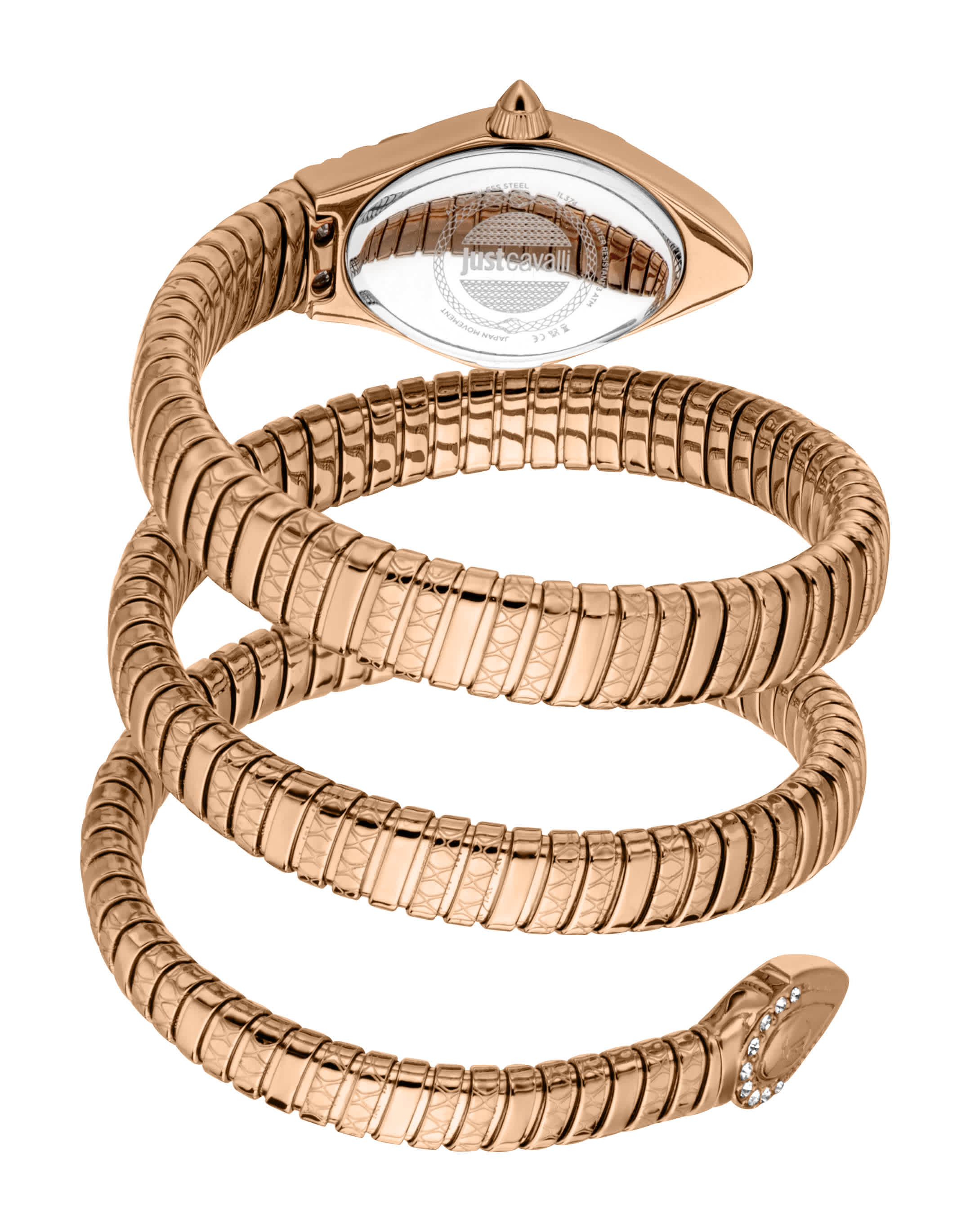 JUST CAVALLI Womens's Snake Watch, Rose Gold Color Case, Rose Gold Dial, Rose Gold Stainless Steel Bracelet JC1L374M0045 - Image 3