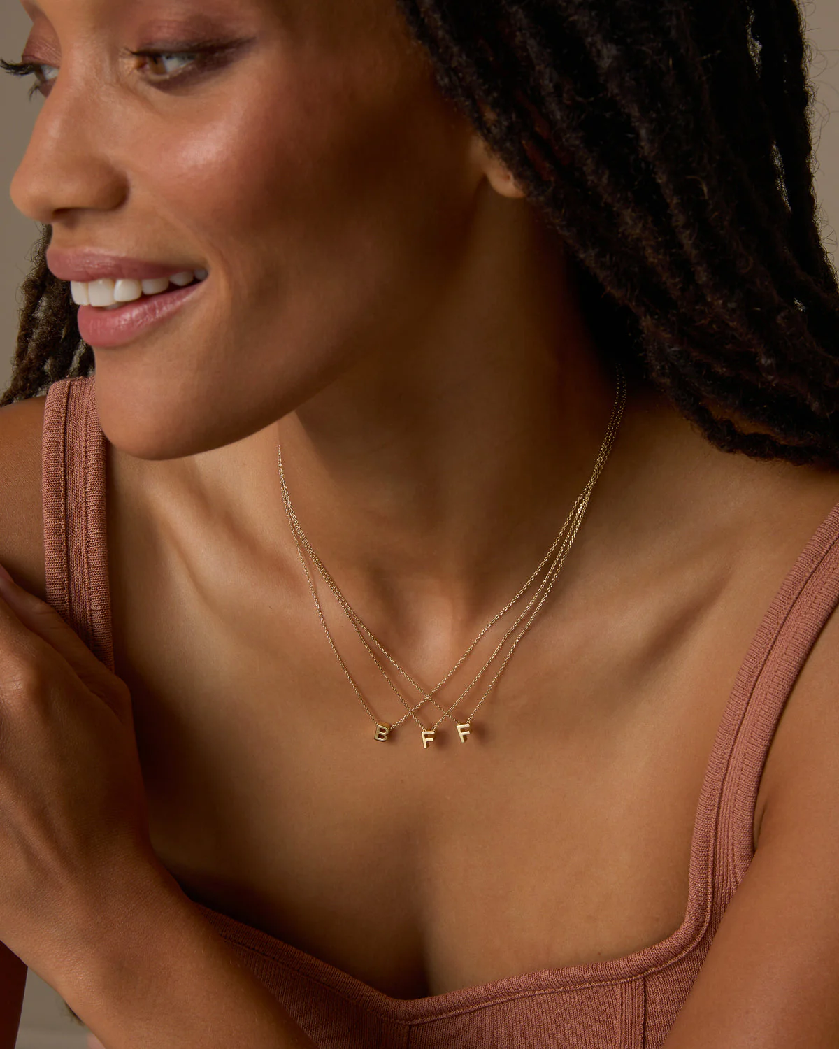Just For You Initial Necklace — F - Image 8