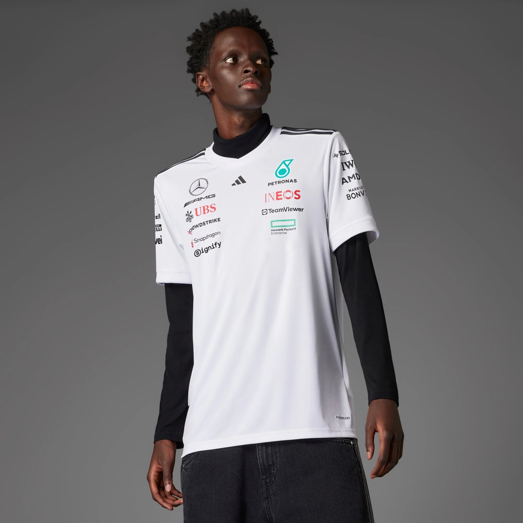 [jx5798] Mens adidas Mercedes - Amg Petronas Formula One Team Driver Jersey - Image 2