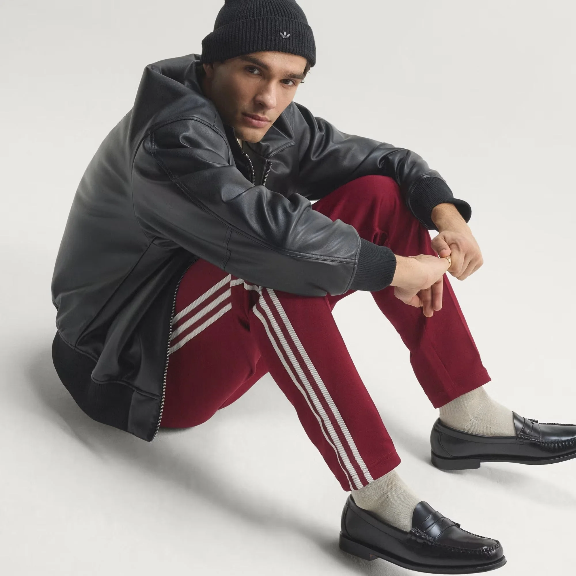 [jz2255] Mens Adidas Fef Spain Originals Track Pants - Team Coll Burgundy - Image 3