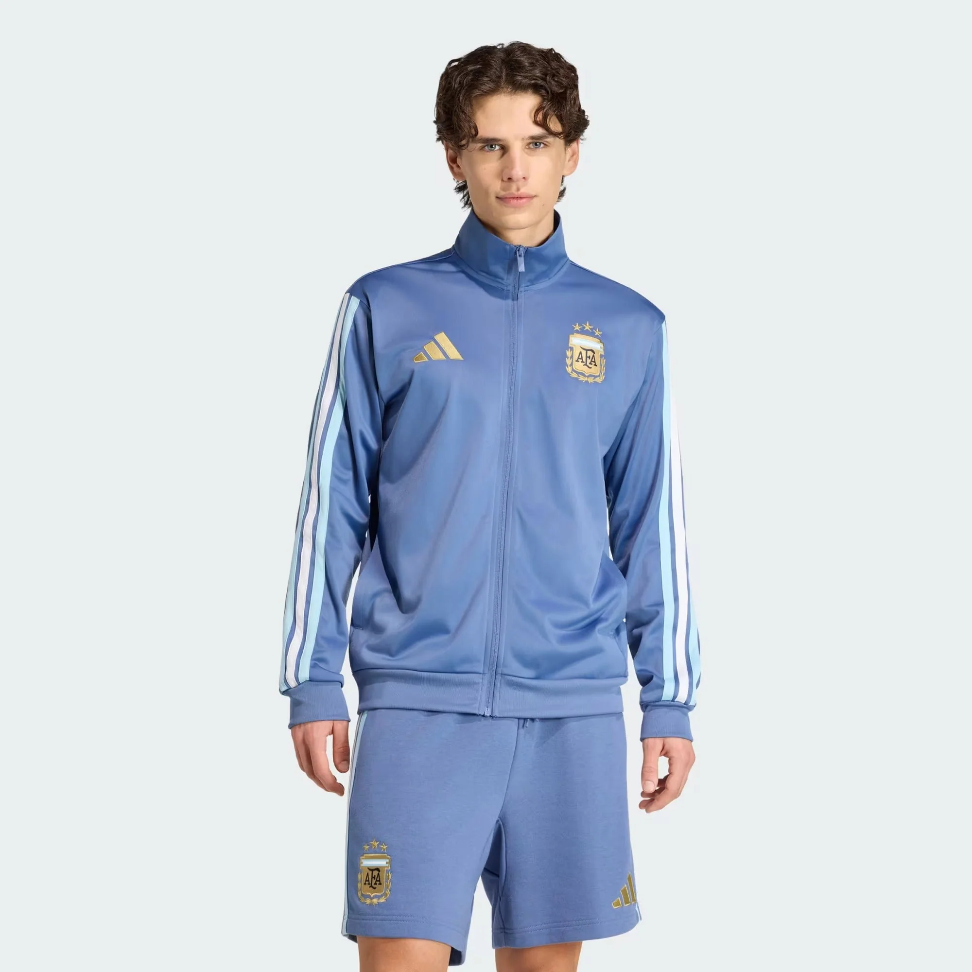 [jz6289] Mens Adidas Afa Argentina Dna Track Top - Crew Blue - Image 2