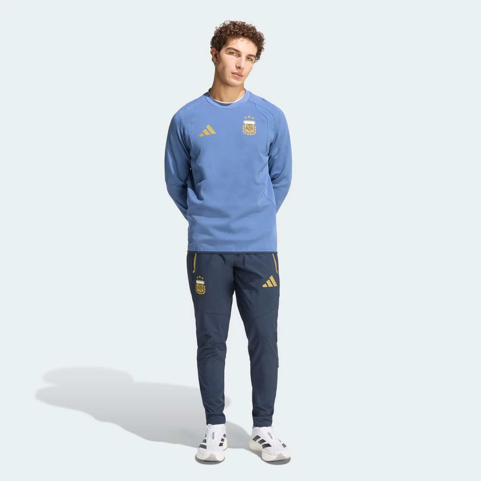 [jz6314] Mens Adidas Afa Argentina Tiro Travel Pants - Night Navy - Image 4