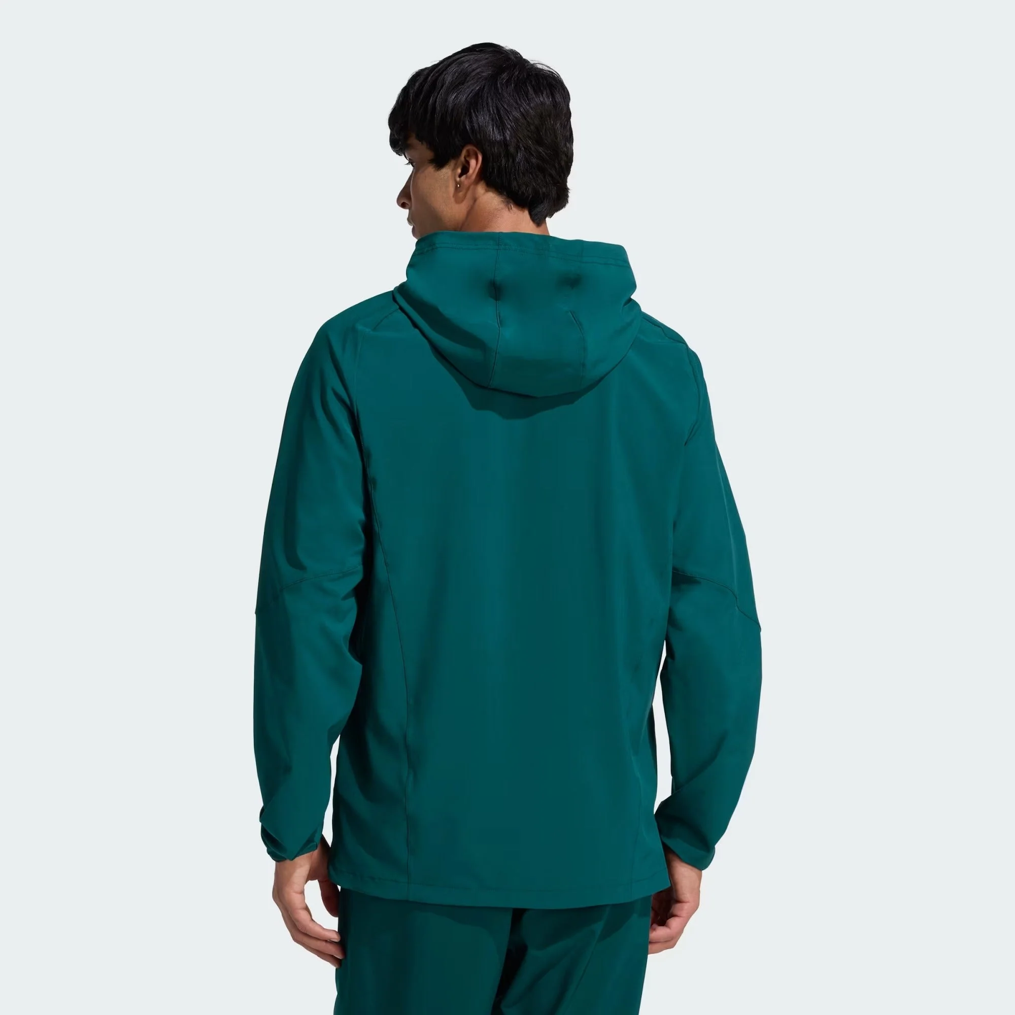 [jz6486] Mens Adidas Fmf Mexico Tiro Travel Full Zip Windbreaker - Aurora Ivy - Image 3