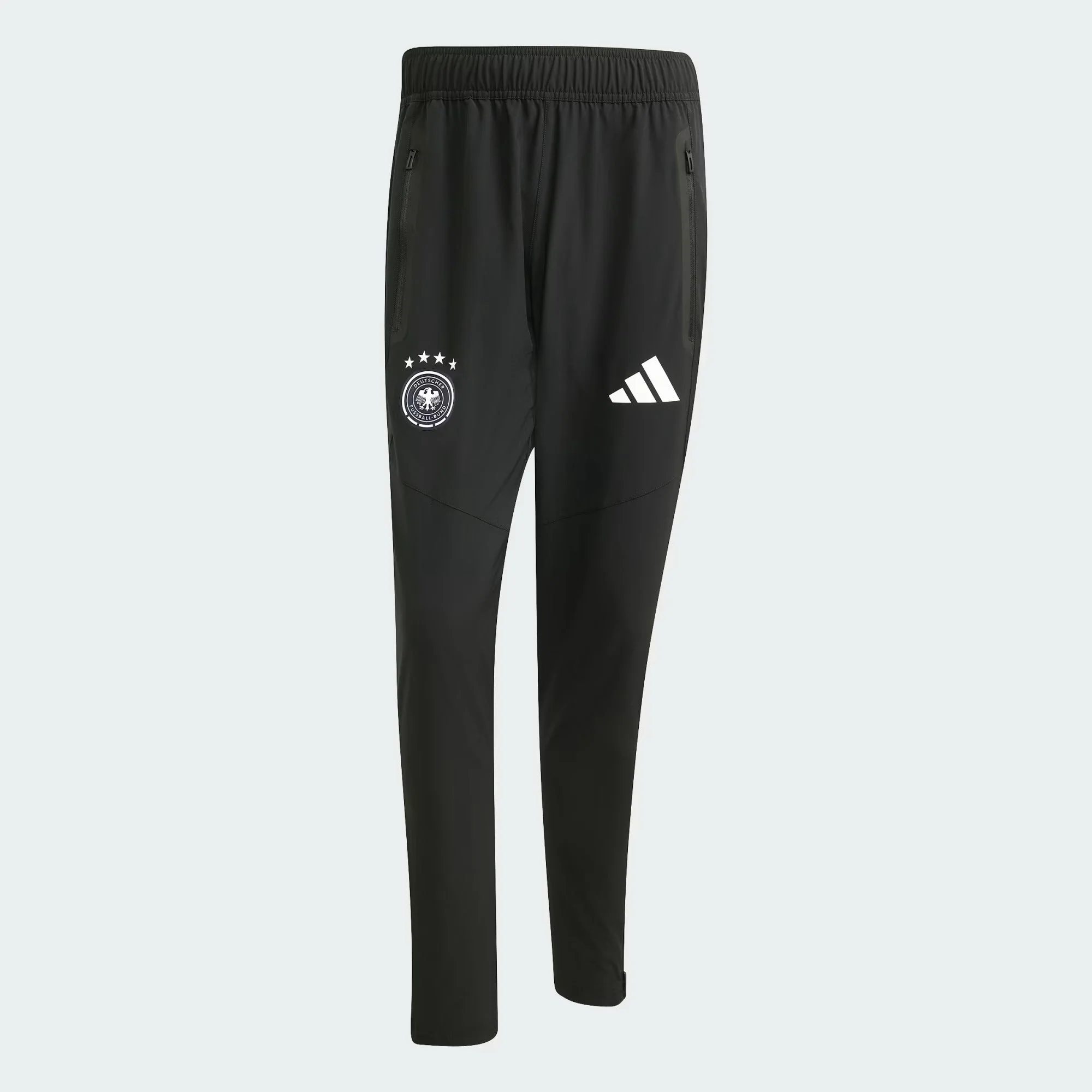 [jz9327] Mens Adidas Dfb Germany Tiro Travel Pants - Black - Image 4