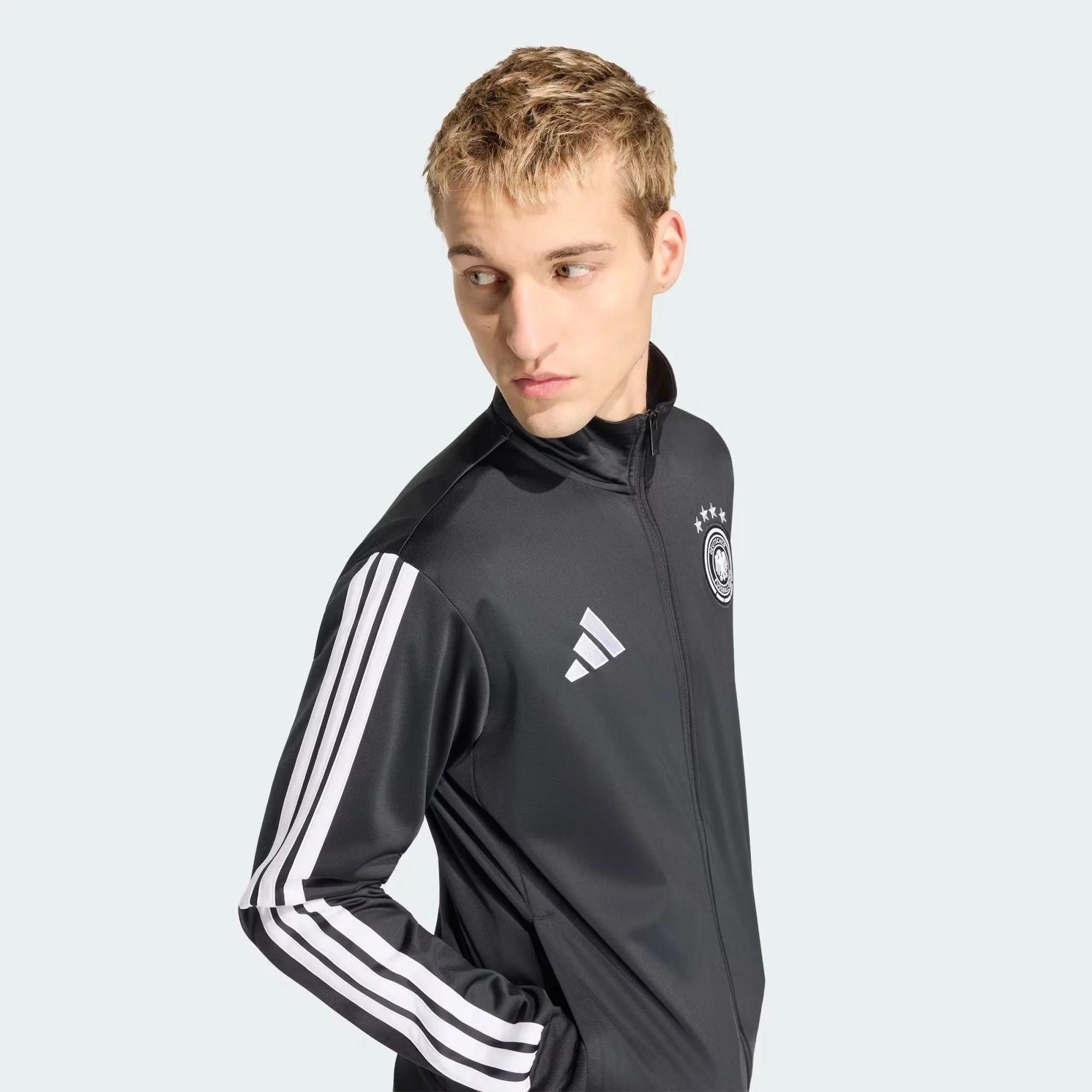 [jz9345] Mens Adidas Dfb Germany Dna Track Top - Black - Image 6