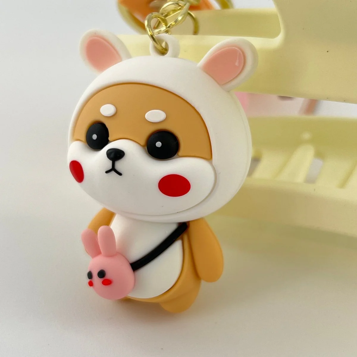Kawaii Bunny Shiba Inu Keychain for Keys and Cute Gift Giving - Image 2