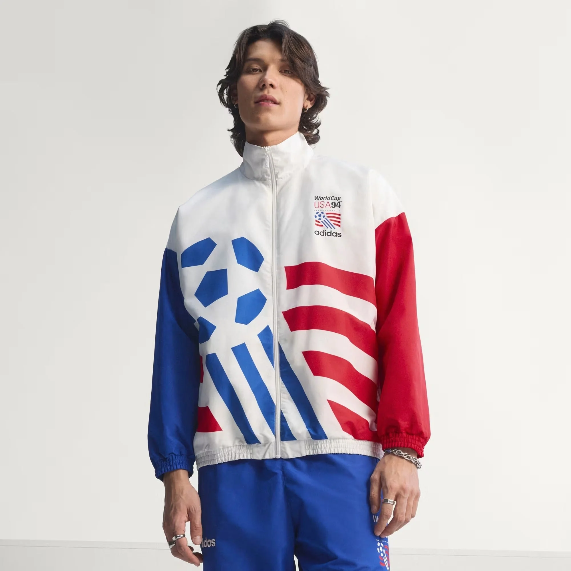 [kc5442] Mens Adidas Usa 94 Graphic Woven Track Top - Clowhi - Image 2