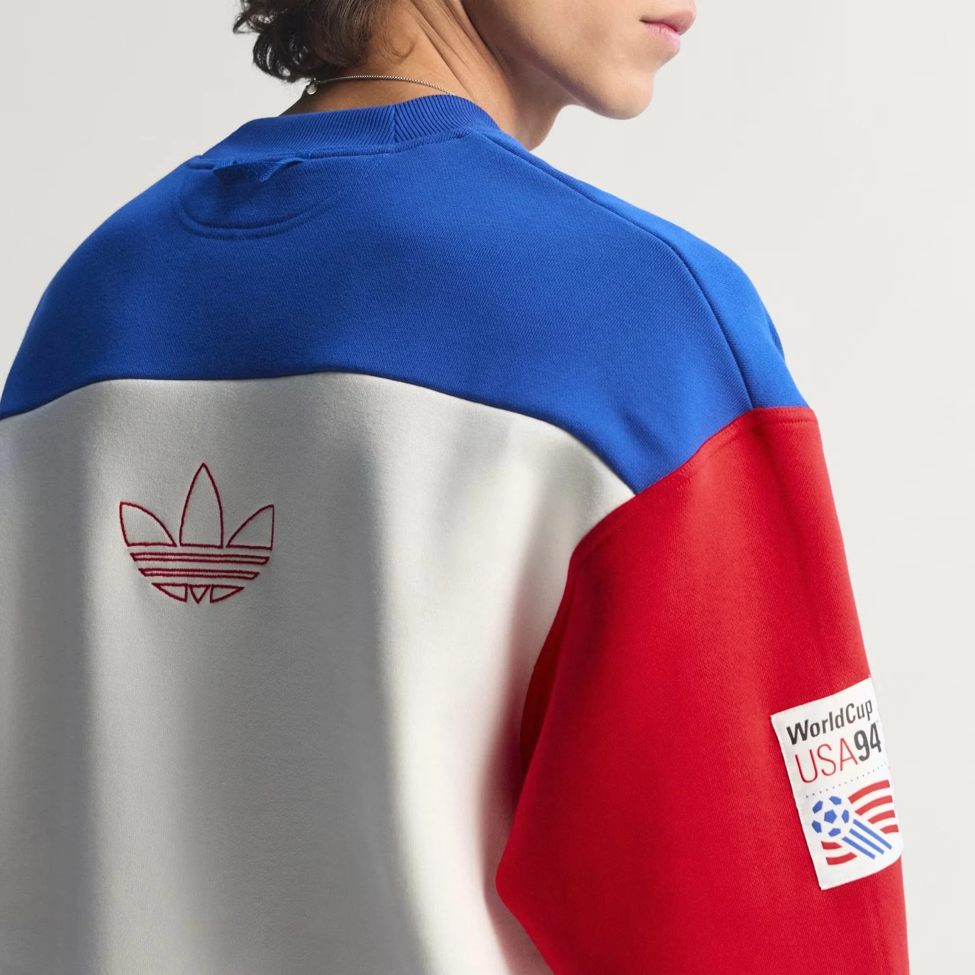 [kd1156] Mens Adidas Usa 94 Graphic Sweatshirt - Royblu/clowhi - Image 5