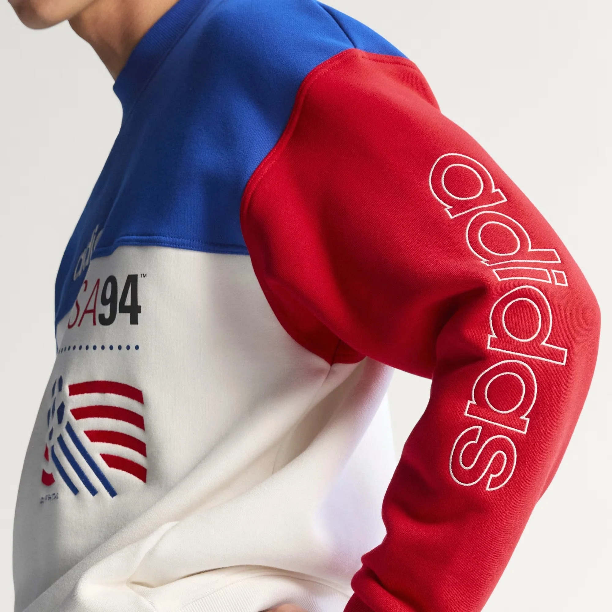 [kd1156] Mens Adidas Usa 94 Graphic Sweatshirt - Royblu/clowhi - Image 8