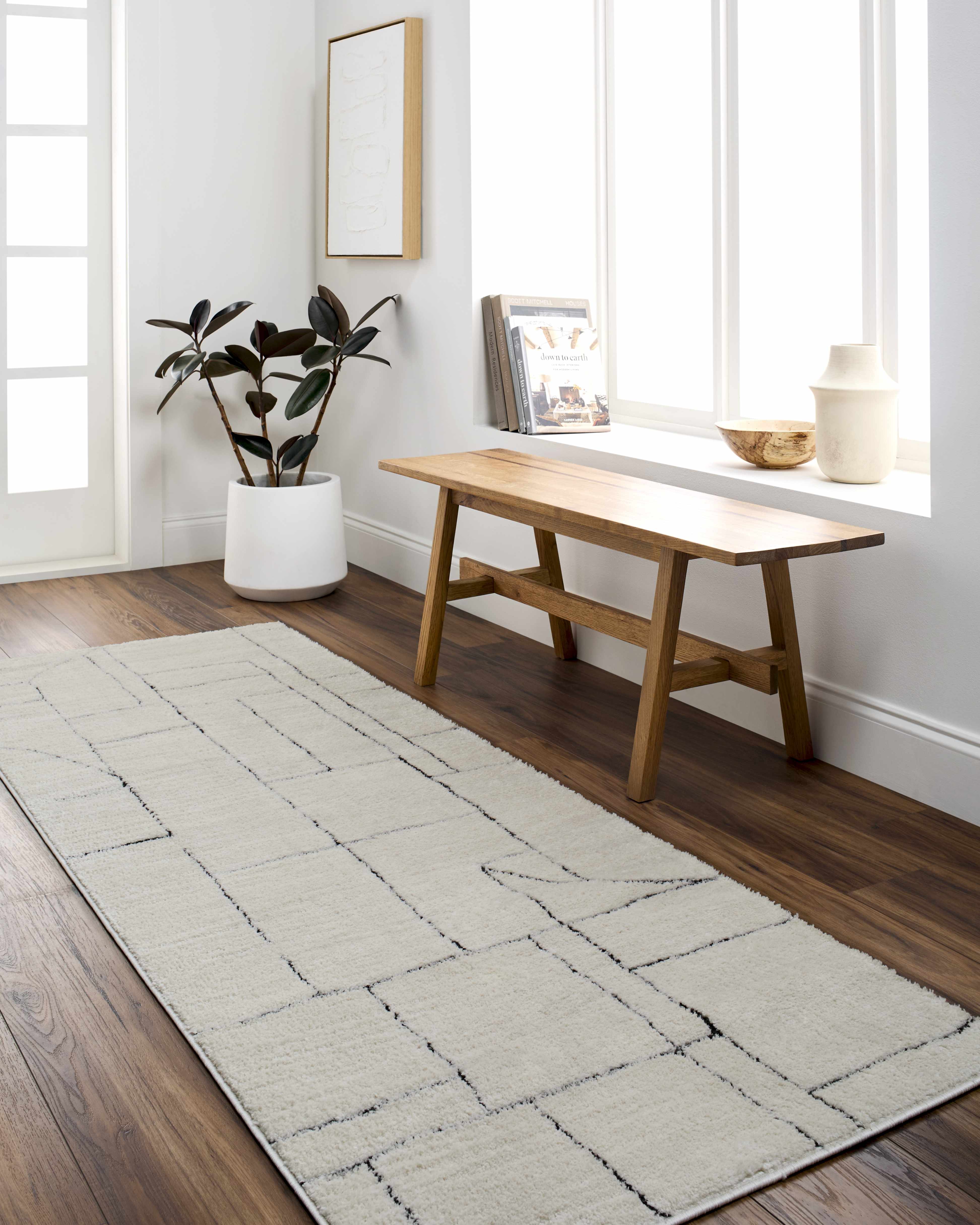 Keats Black & White Area Rug - Clearance - Image 20