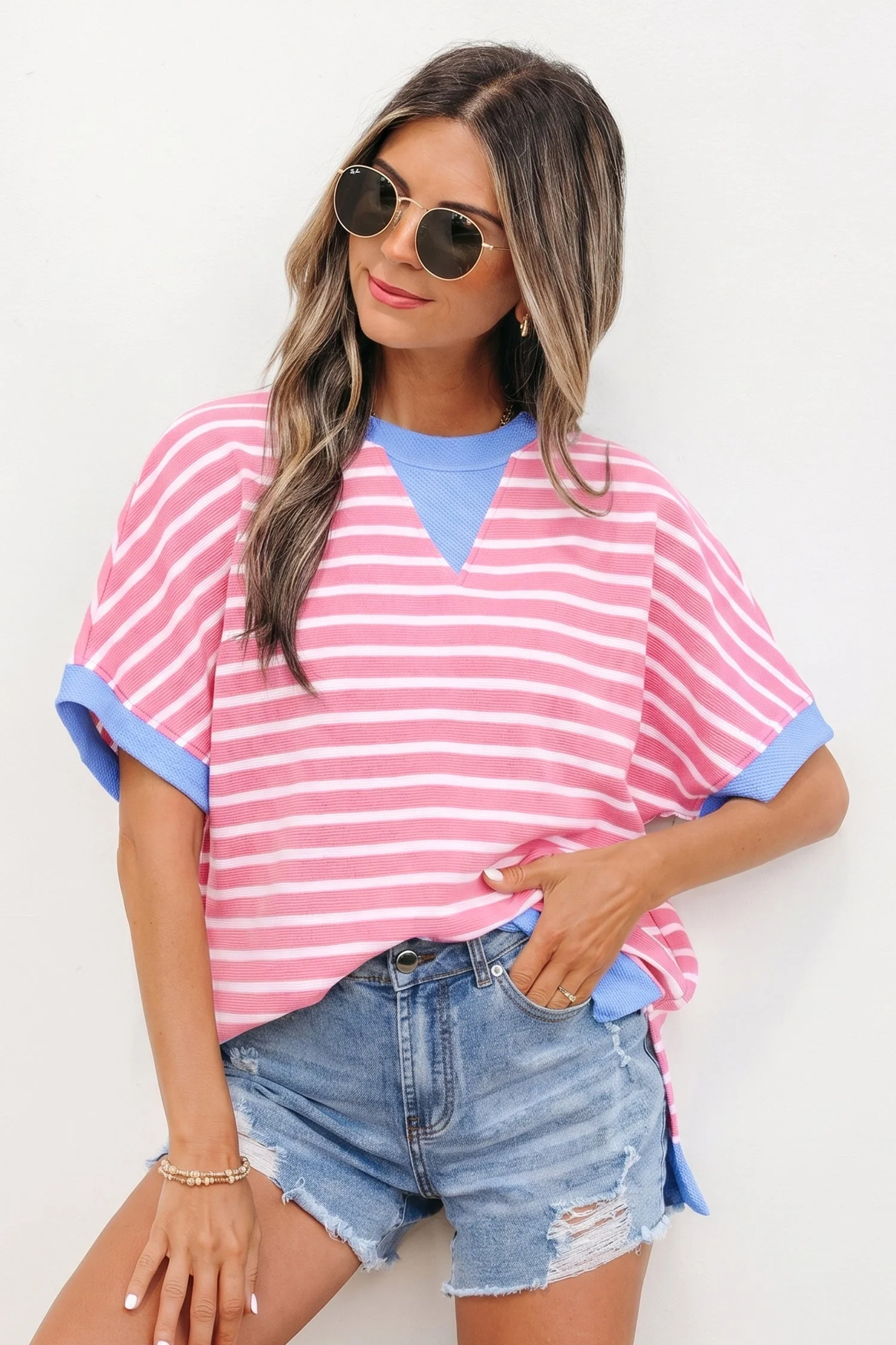Threaded Pear Kelly Loose Short Sleeve Top - Image 3
