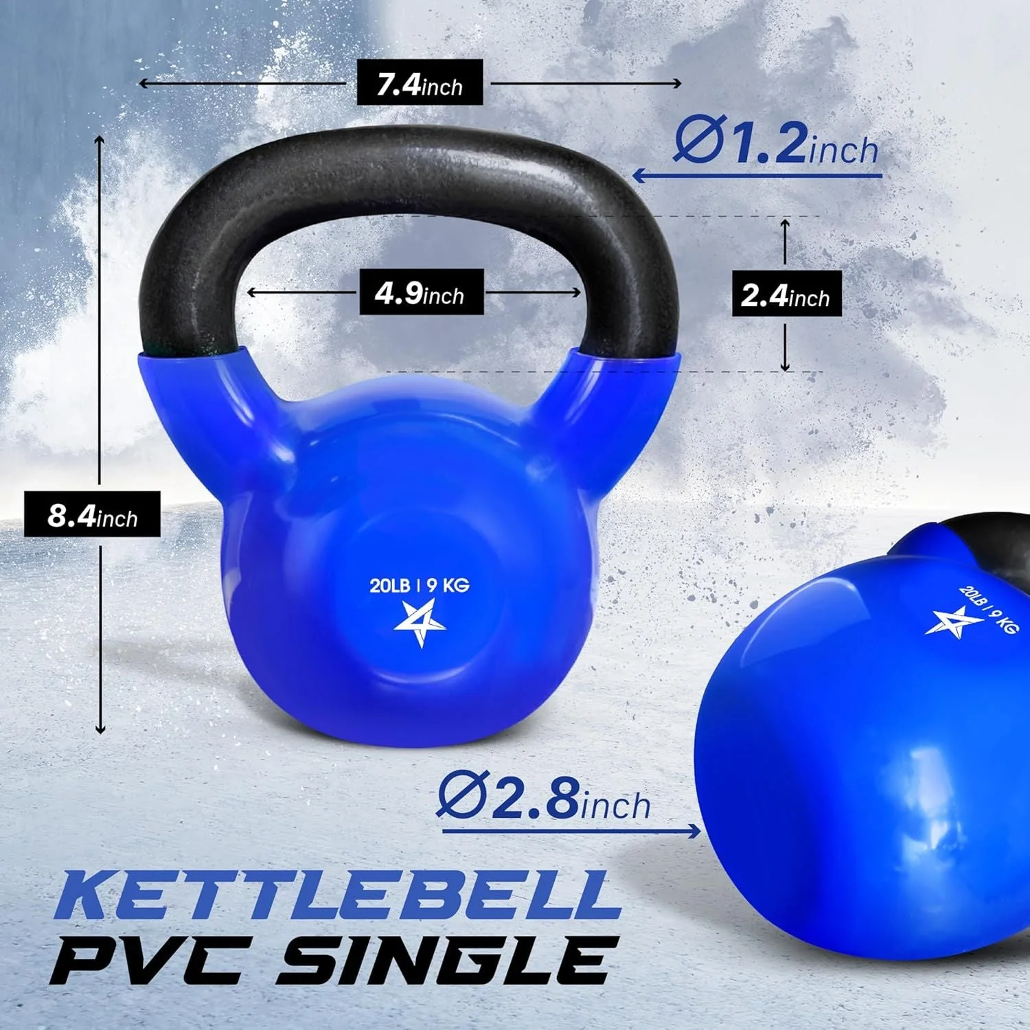 Kettlebell, 5-100 LB Vinyl Coated Cast Iron Strength Training Kettlebells for Home Gym Exercises, Fitness, Full Body Workout Equipment, Push Ups, and Grip Strength - Image 40