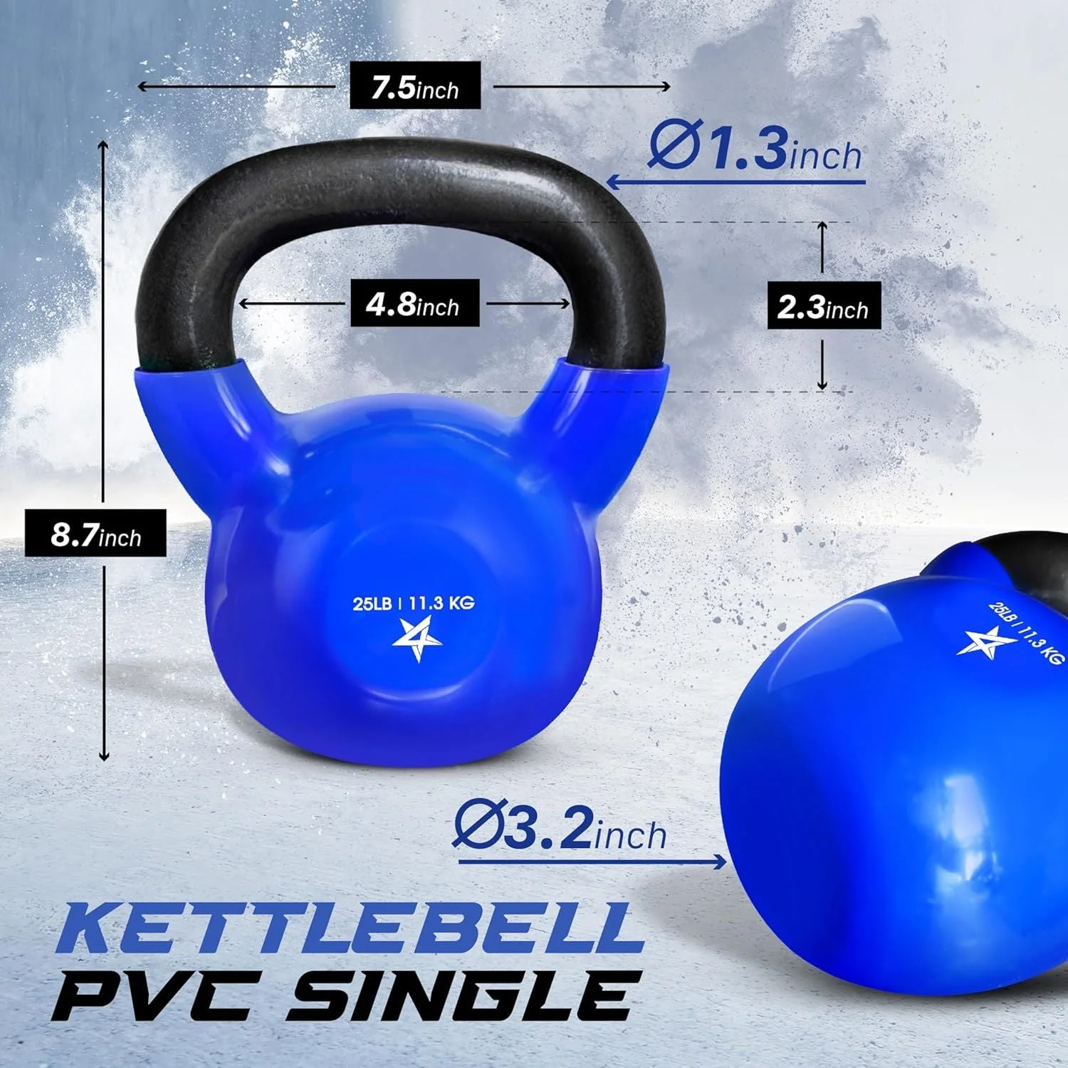 Kettlebell, 5-100 LB Vinyl Coated Cast Iron Strength Training Kettlebells for Home Gym Exercises, Fitness, Full Body Workout Equipment, Push Ups, and Grip Strength - Image 45