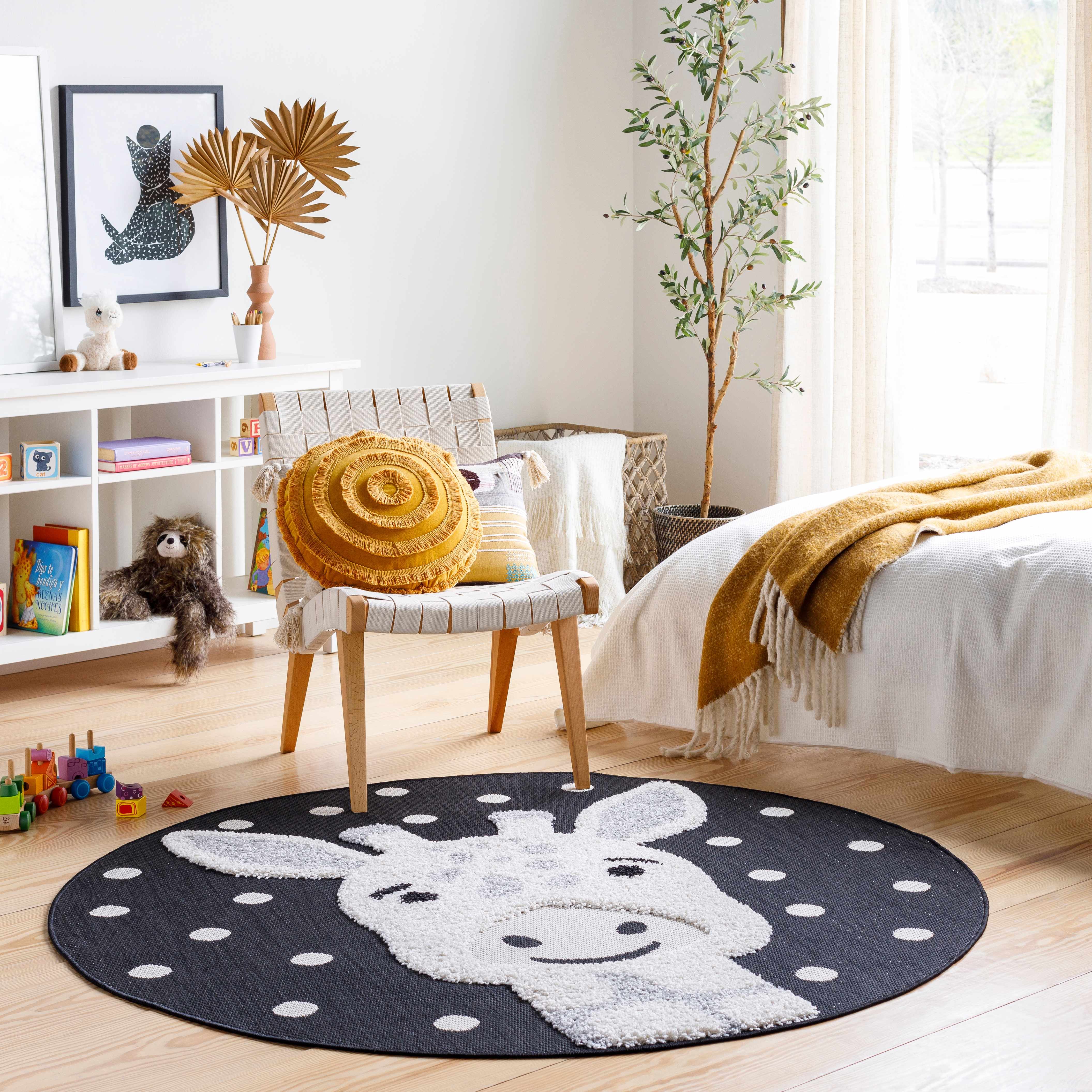 Kids Giraffe Animal Print Nursery Outdoor Area Rug - Clearance - Image 2