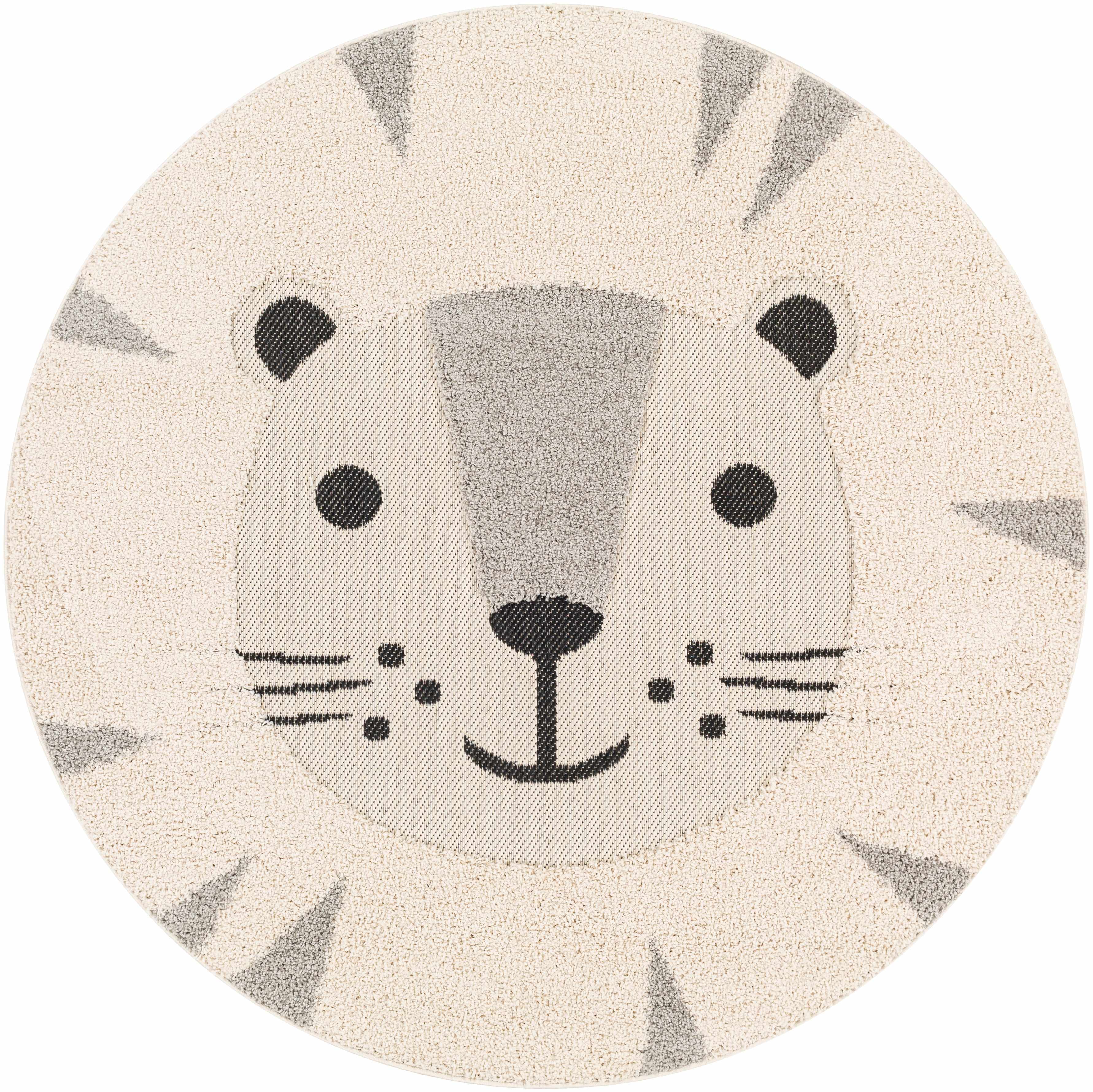 Kids Lion Animal Print Nursery Outdoor Area Rug - Clearance