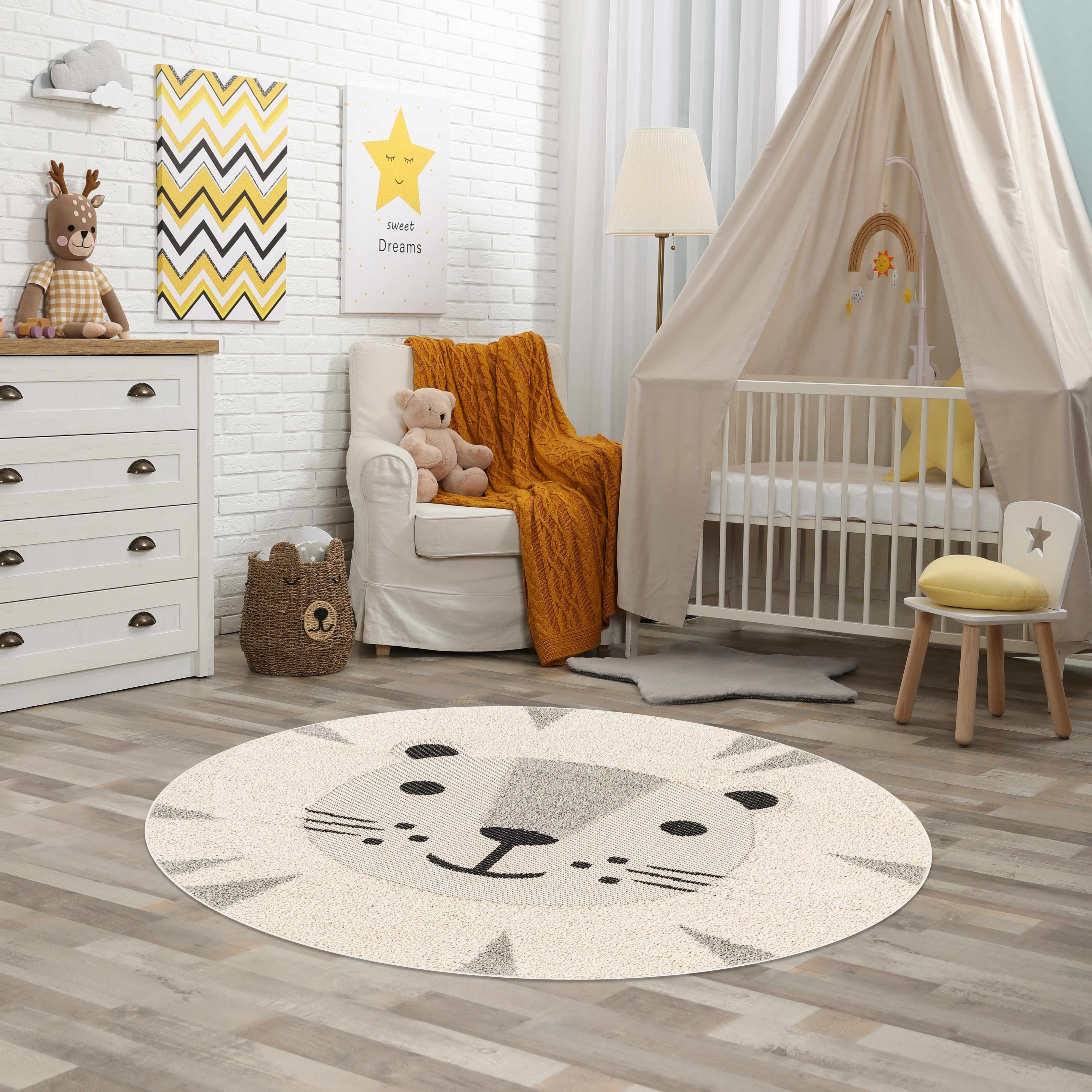 Kids Lion Animal Print Nursery Outdoor Area Rug - Clearance - Image 2