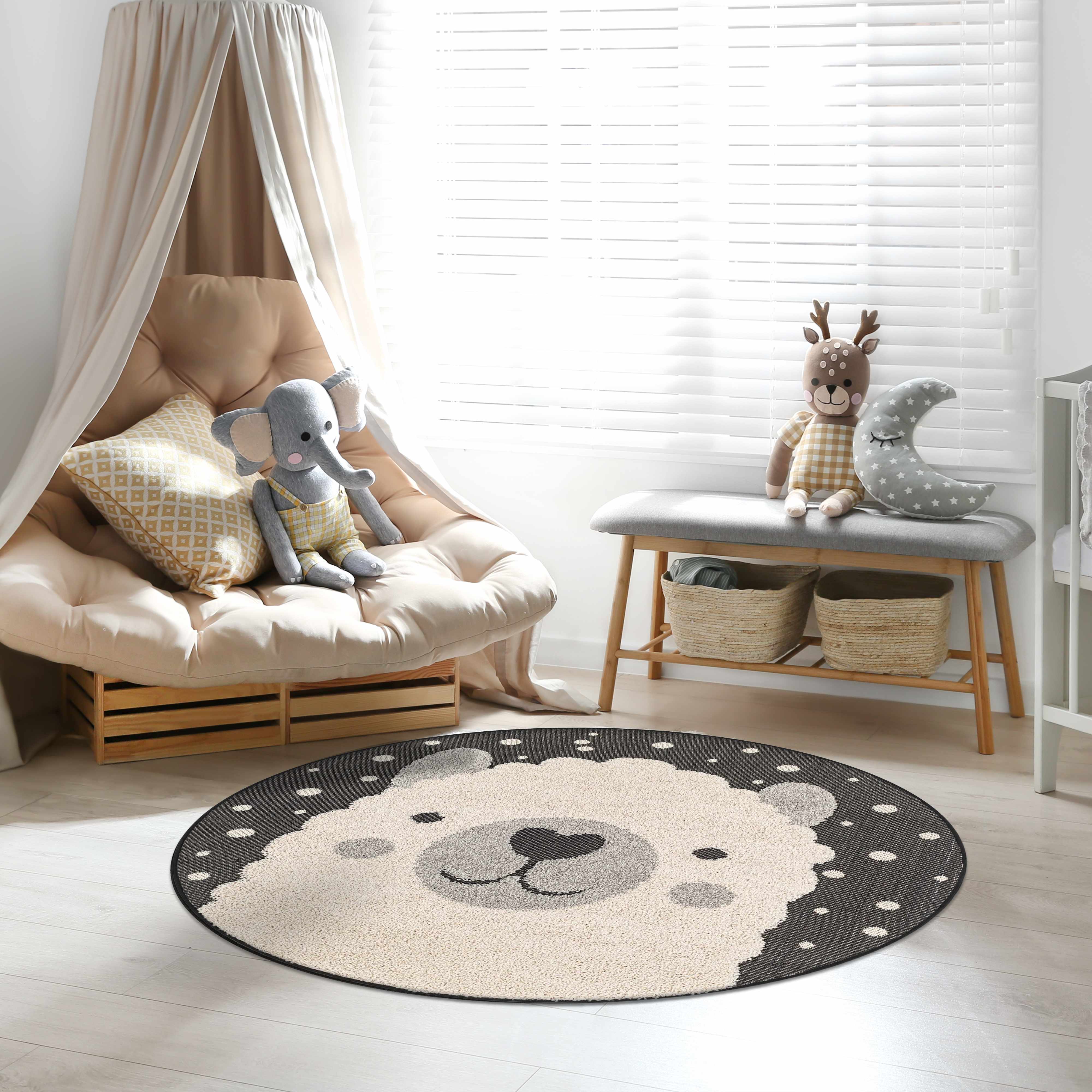 Kids Llama Animal Print Nursery Outdoor Area Rug - Clearance - Image 5