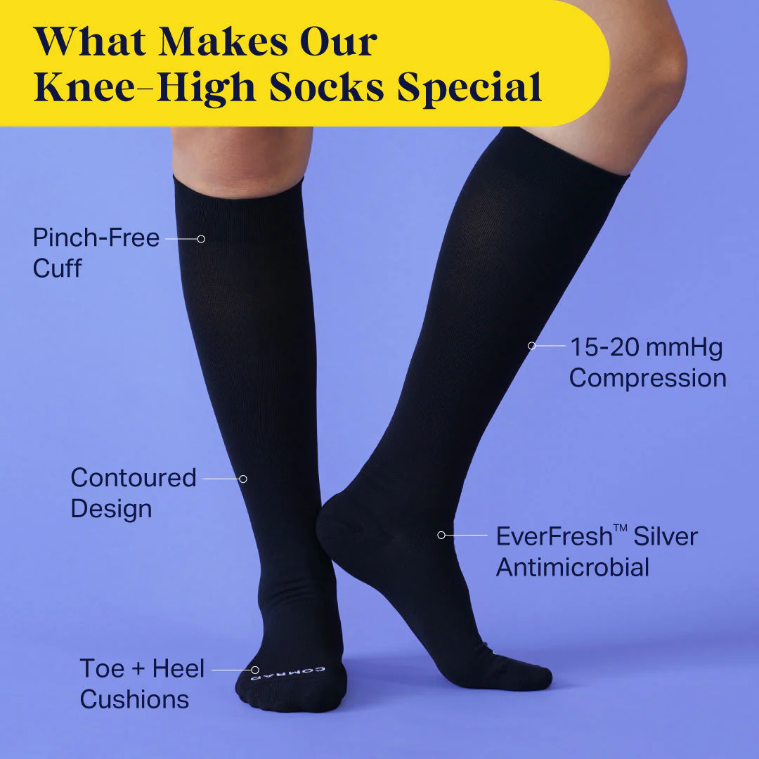 Knee-High Compression Socks – 3 Pack Solids - Image 3