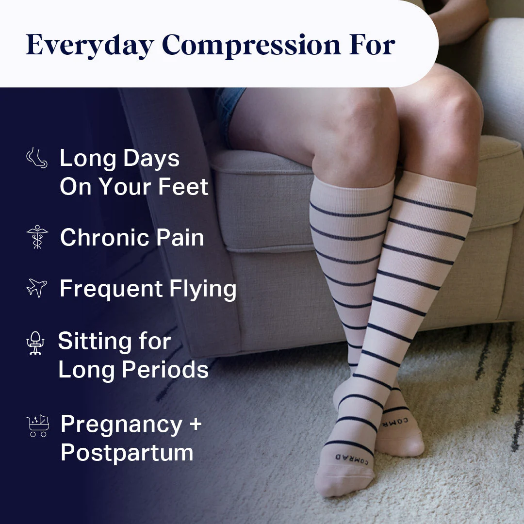 Knee-High Compression Socks – 3 Pack Stripes - Image 6