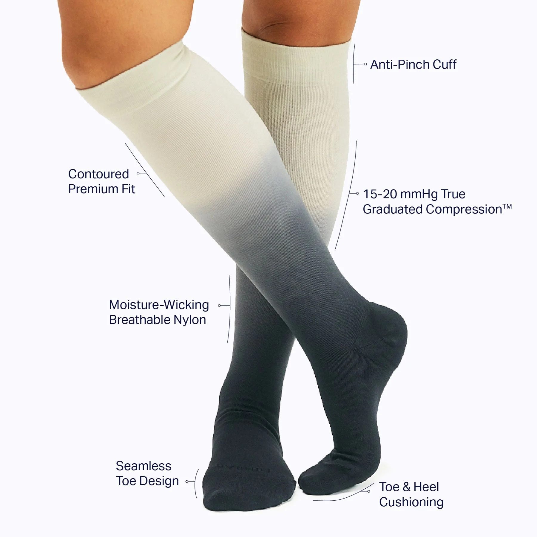 Knee-High Compression Socks - Ombre - Image 4