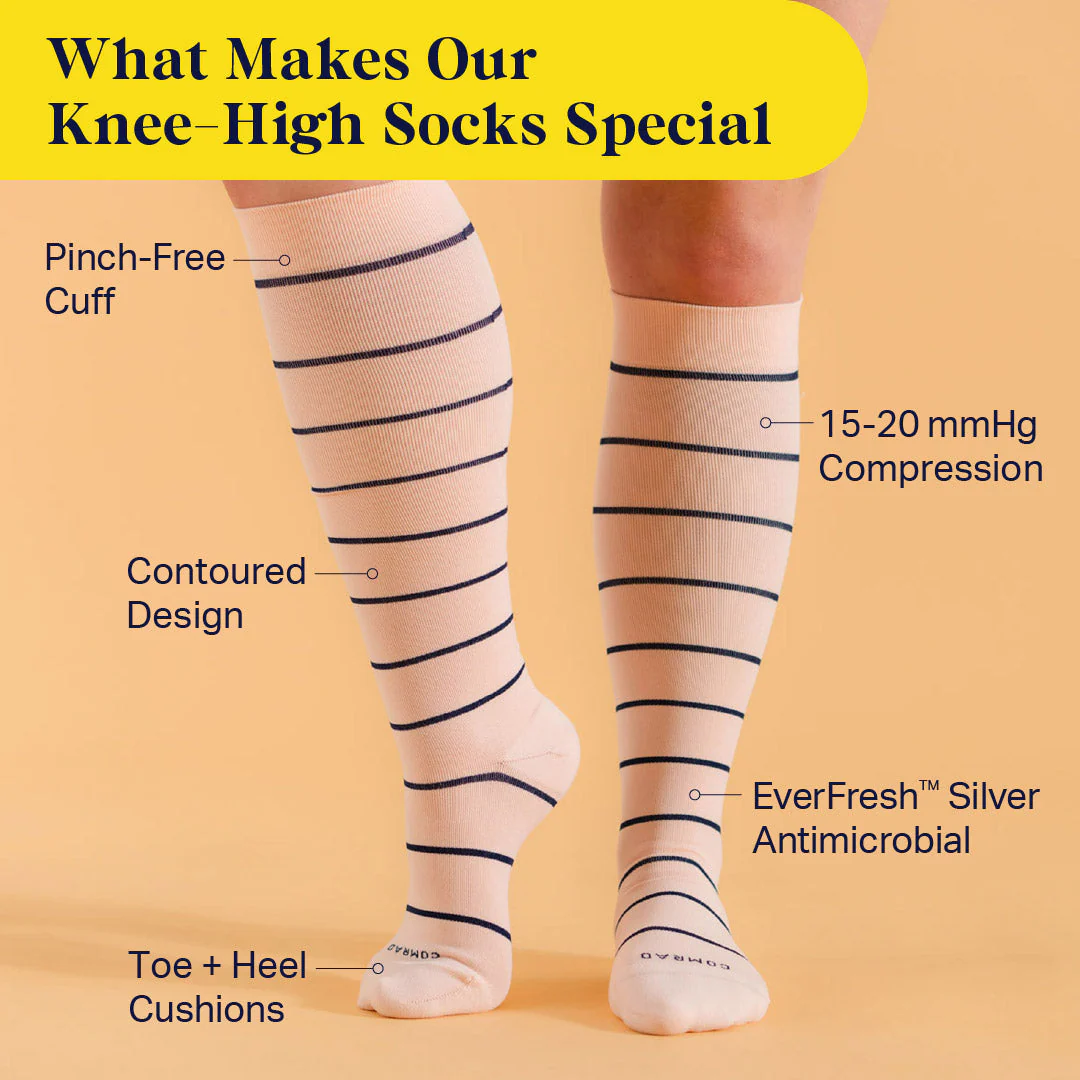 Knee-High Compression Socks - Stripes - Image 3