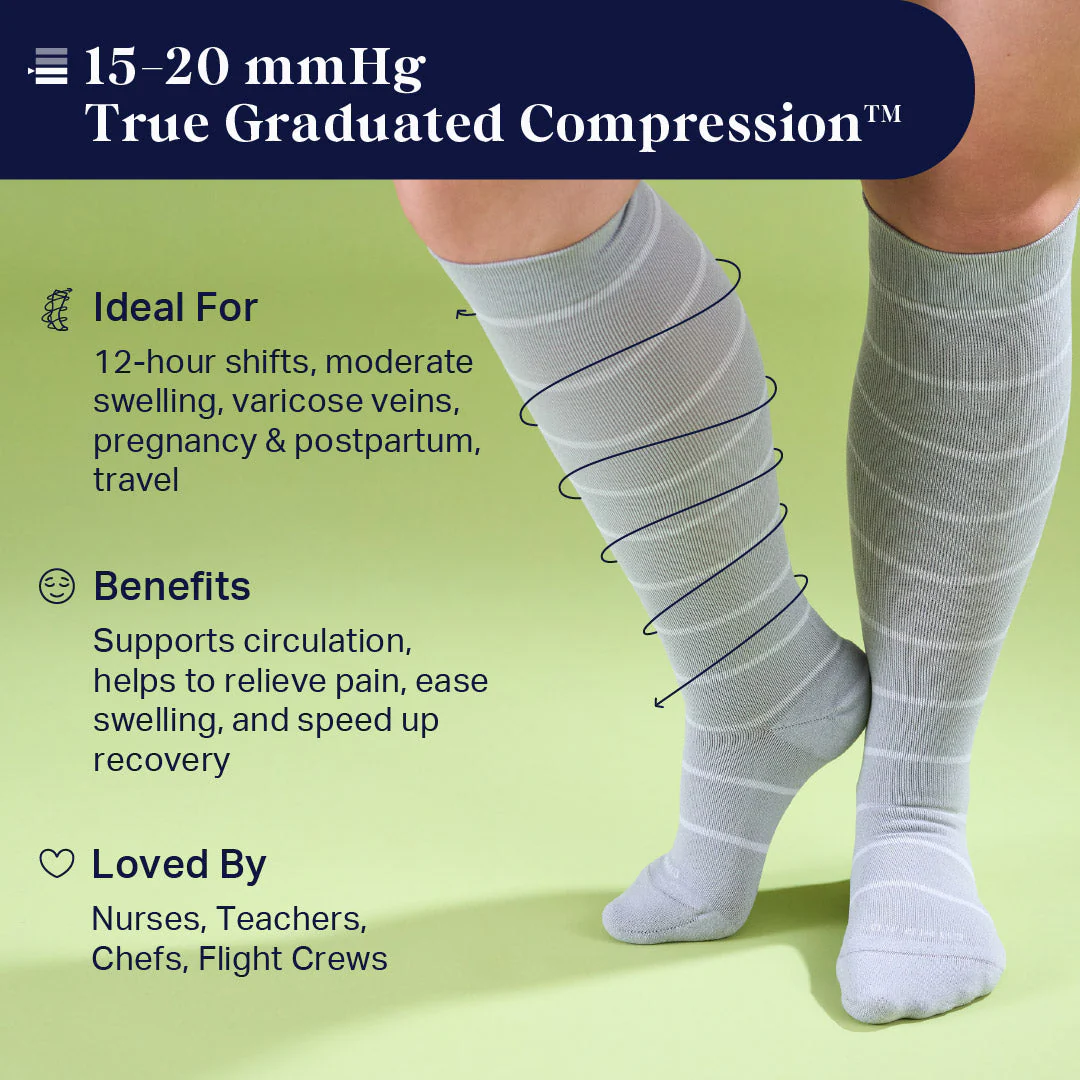 Knee-High Compression Socks - Stripes - Image 5