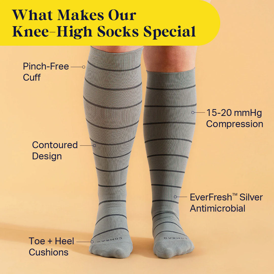 Knee-High Compression Socks – Stripes - Image 3