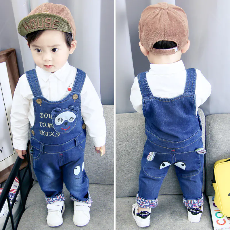 Korean Style Baby Denim Overalls for Boys and Girls - Image 4