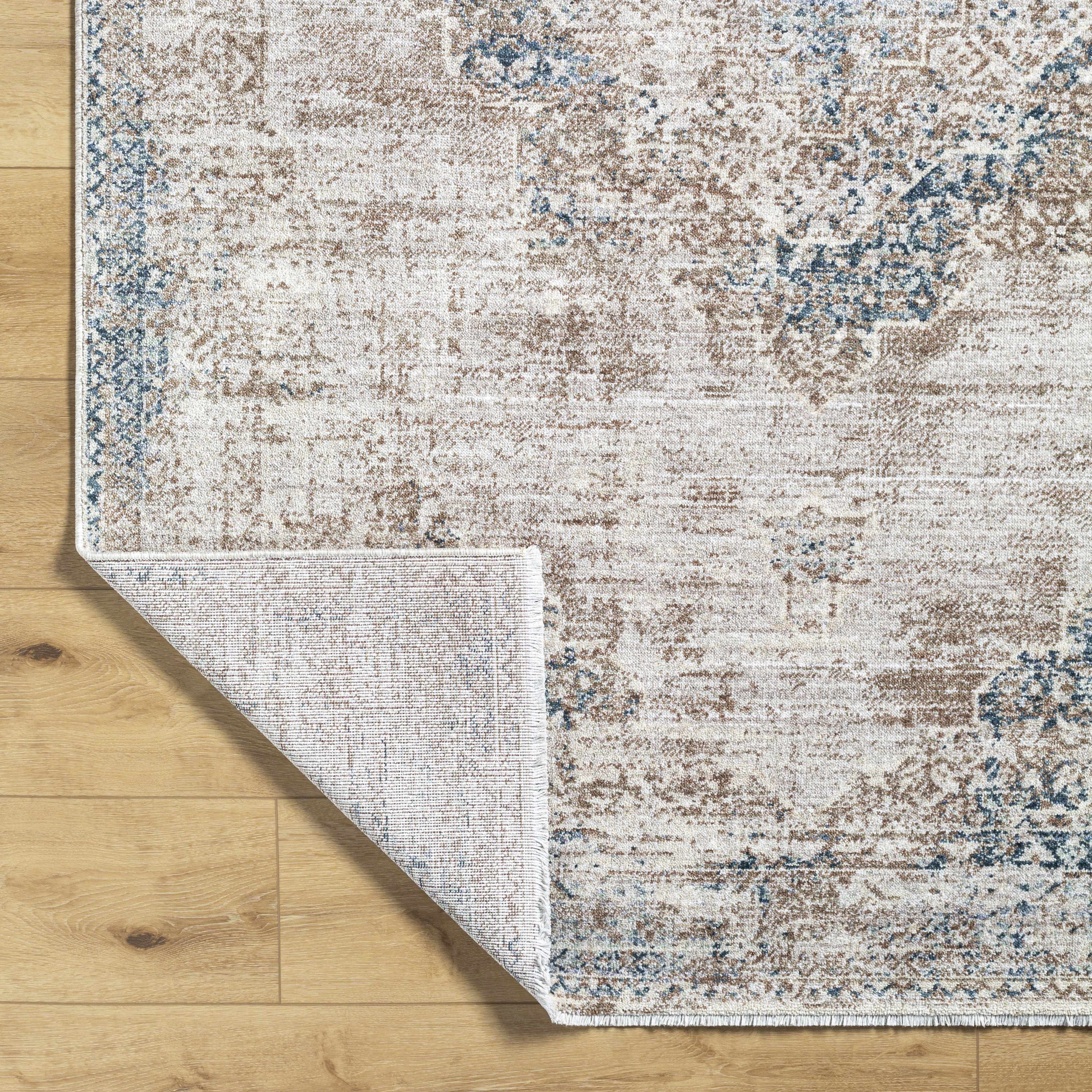 Kosta Beige & Blue Medallion Area Rug - Image 6