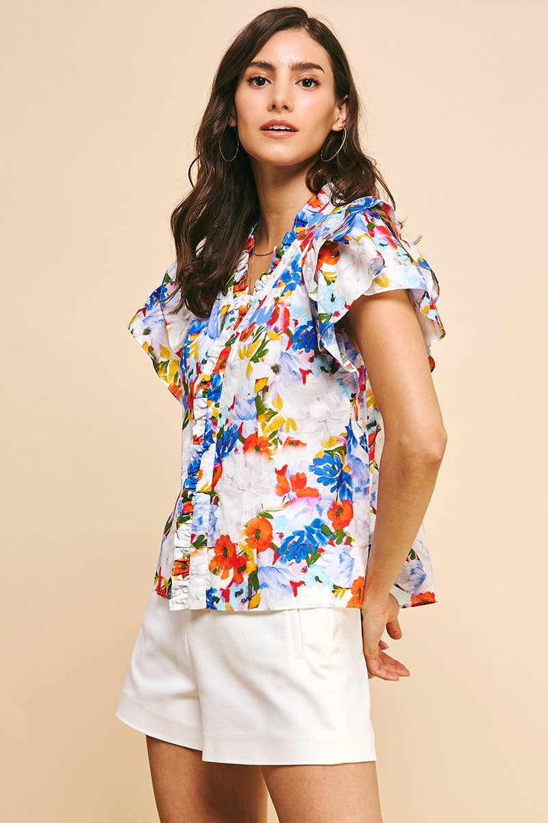 KRISTI - Ruffle Woven Top - Image 2