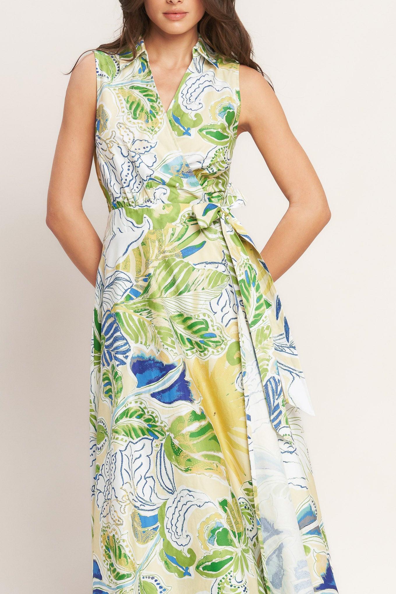 Lagoon Flow Woven Midi Dress - Image 5