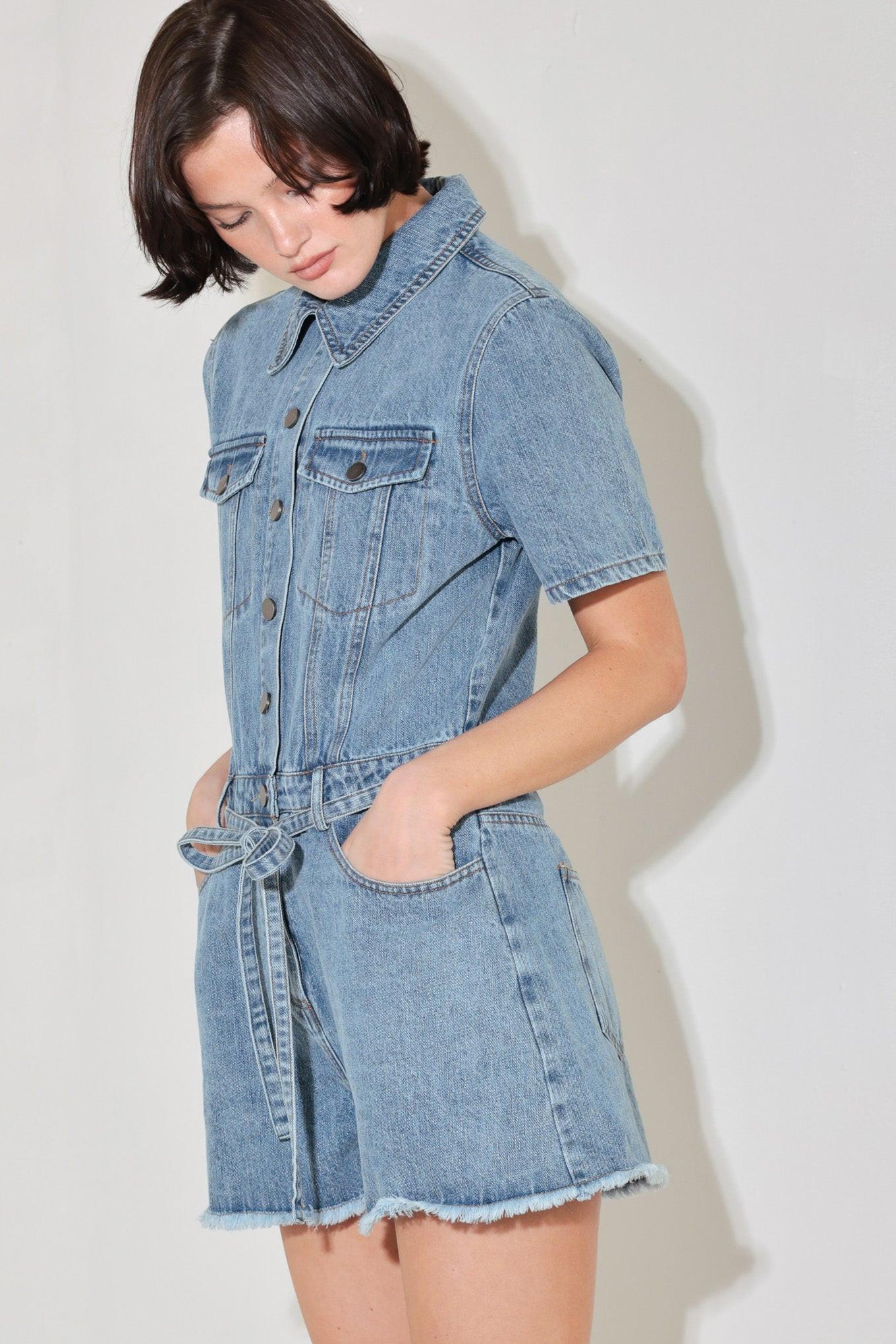Laidback Luxe Denim Romper - Image 6
