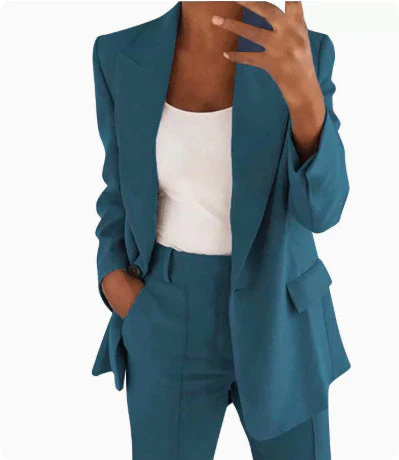 Lapel Blazer & Slim-Fit Trousers Two-Piece Suit – 10 Colors XS–5XL - Image 11