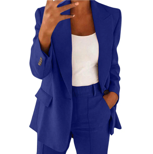 Lapel Blazer & Slim-Fit Trousers Two-Piece Suit – 10 Colors XS–5XL - Image 12