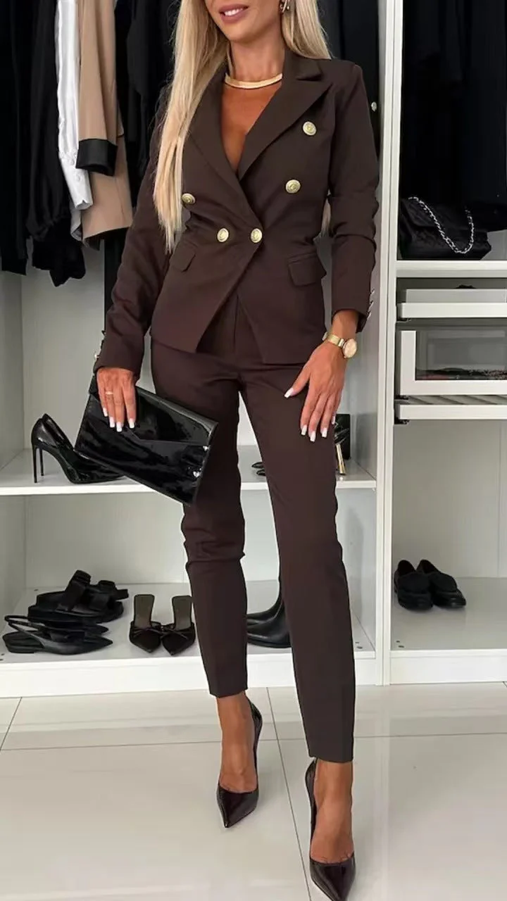 Lapel Button-Down Jacket & Slim-Fit Trousers Suit – 15 Colors XS–XXL - Image 13