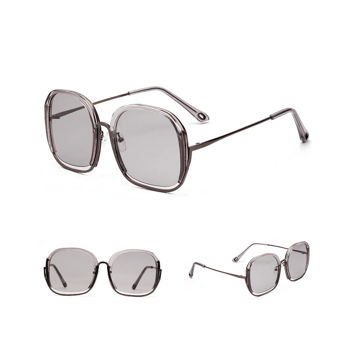 Large Half Frame UV400 Sunglasses – Colorful Fashion Shades - Image 5