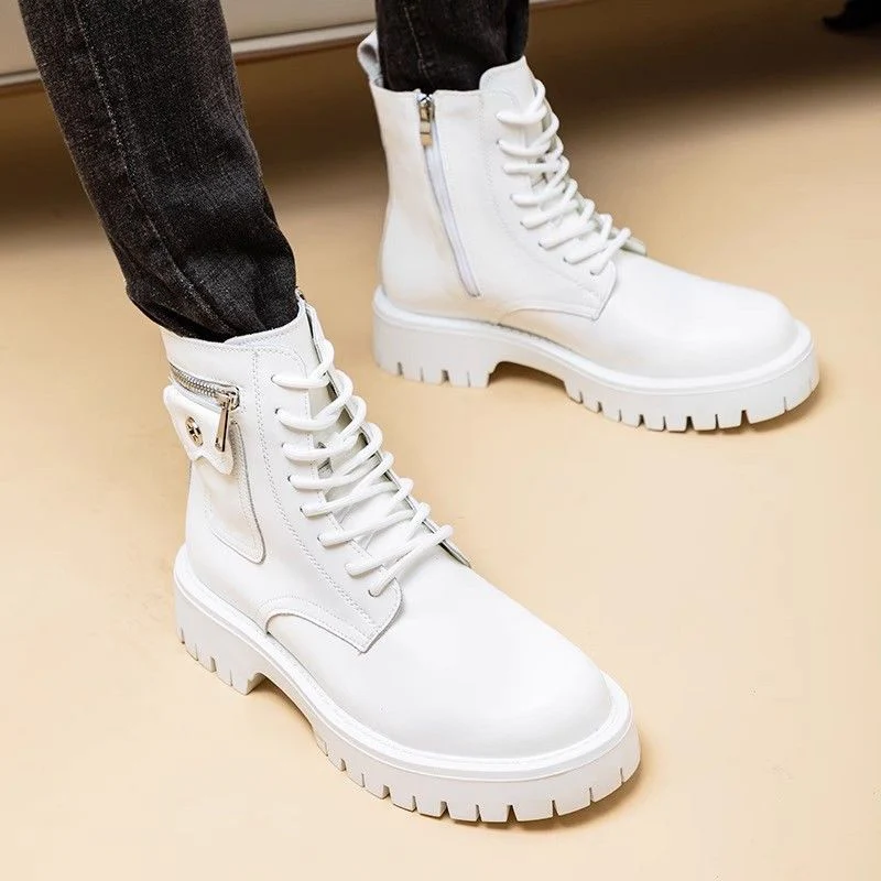 Leather High-Top Martin Boots - Image 7