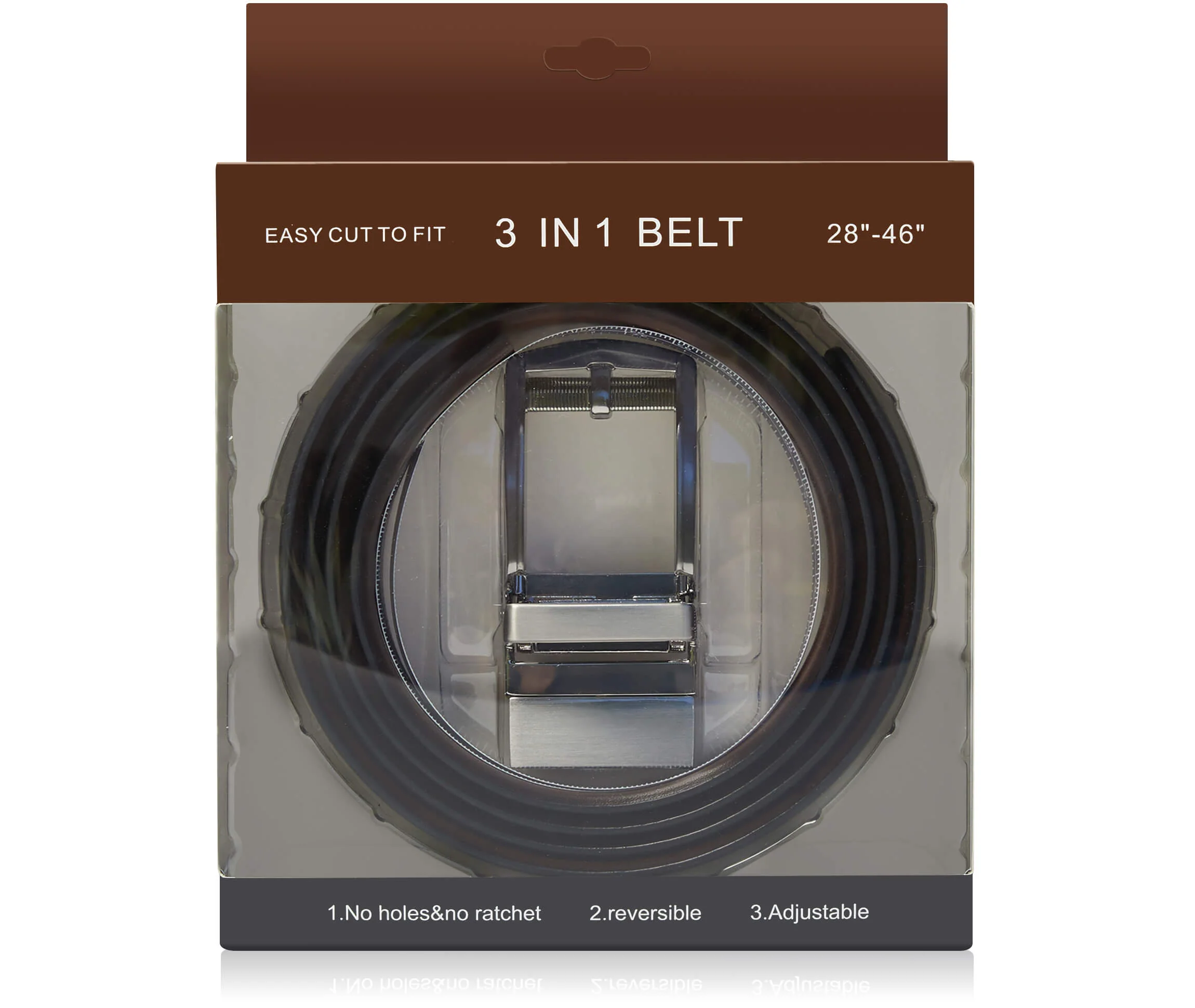 Leather Ratchet Reversible 3 in 1 Belt - Image 7