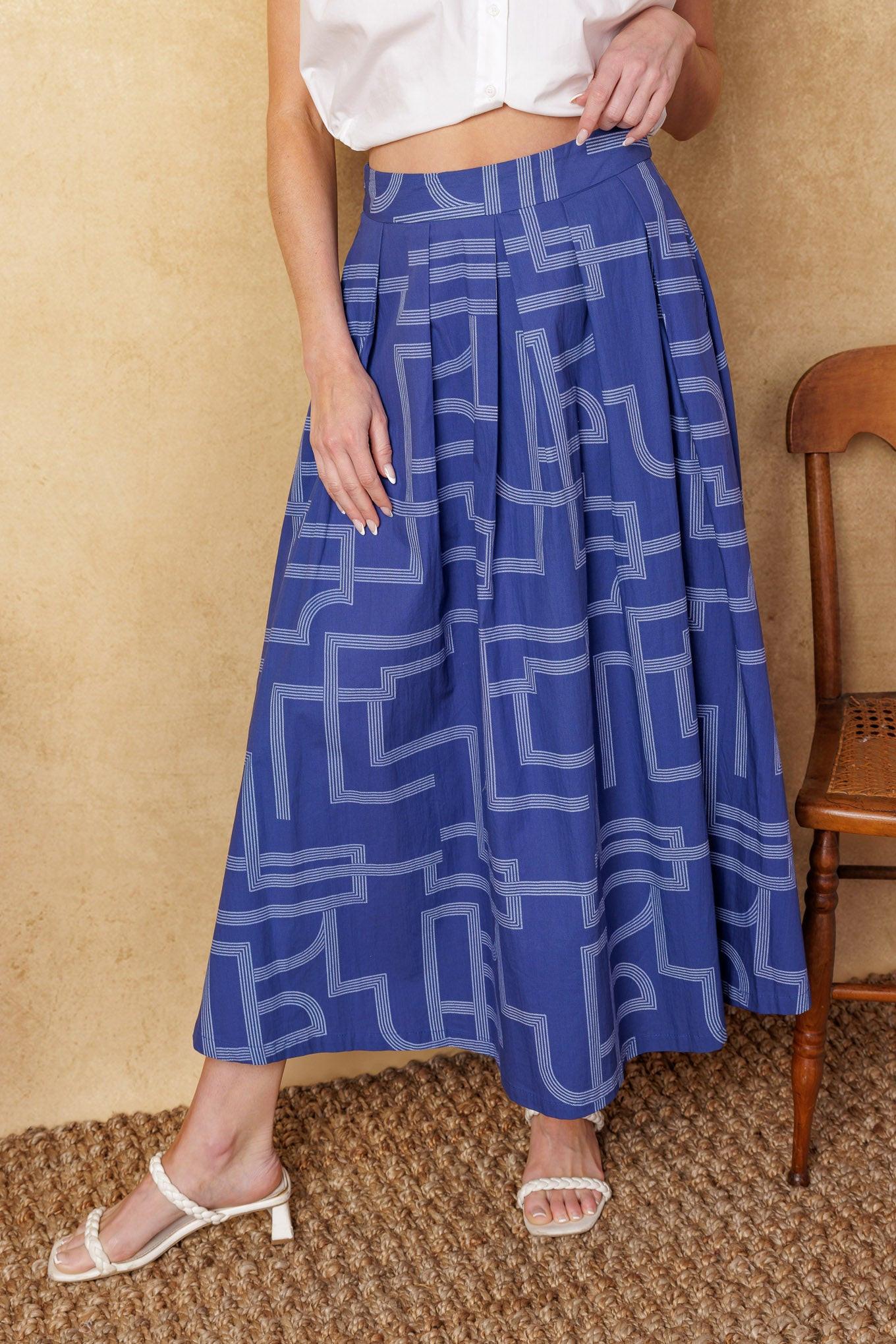 Leaves of Tomorrow Woven Midi Skirt - Image 3