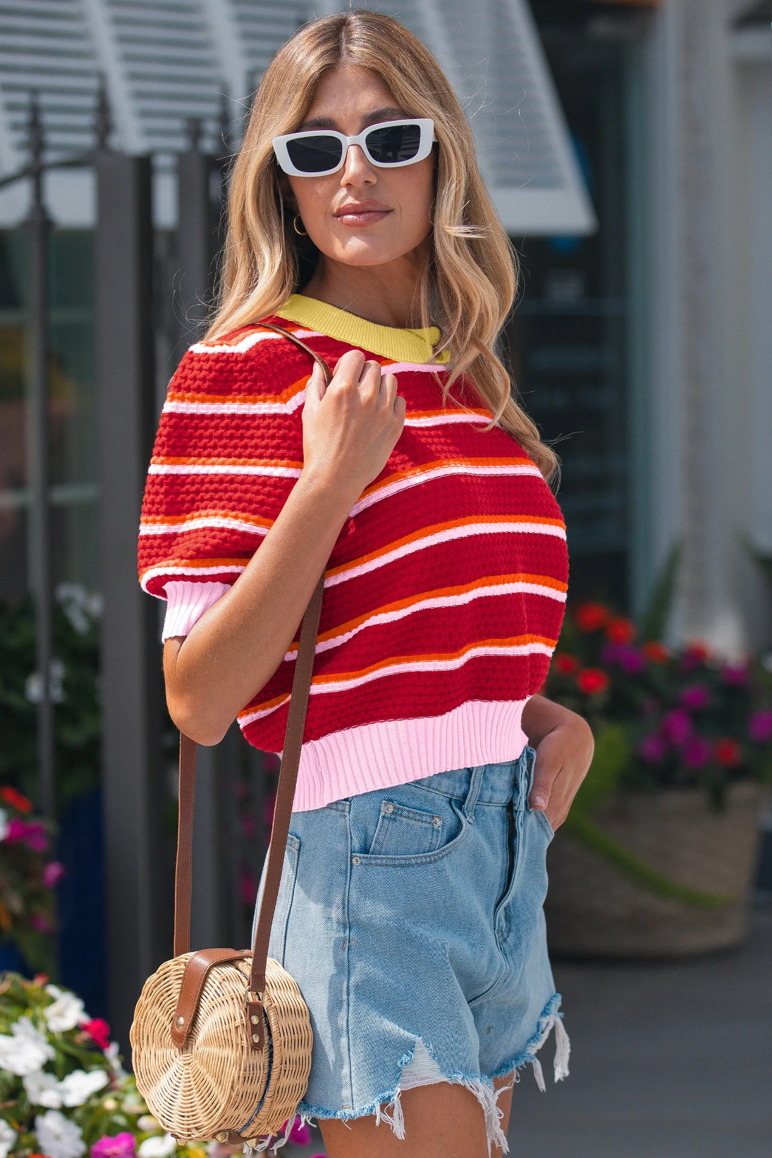 Threaded Pear Lennox Trim Half Sleeve Sweater - Image 3