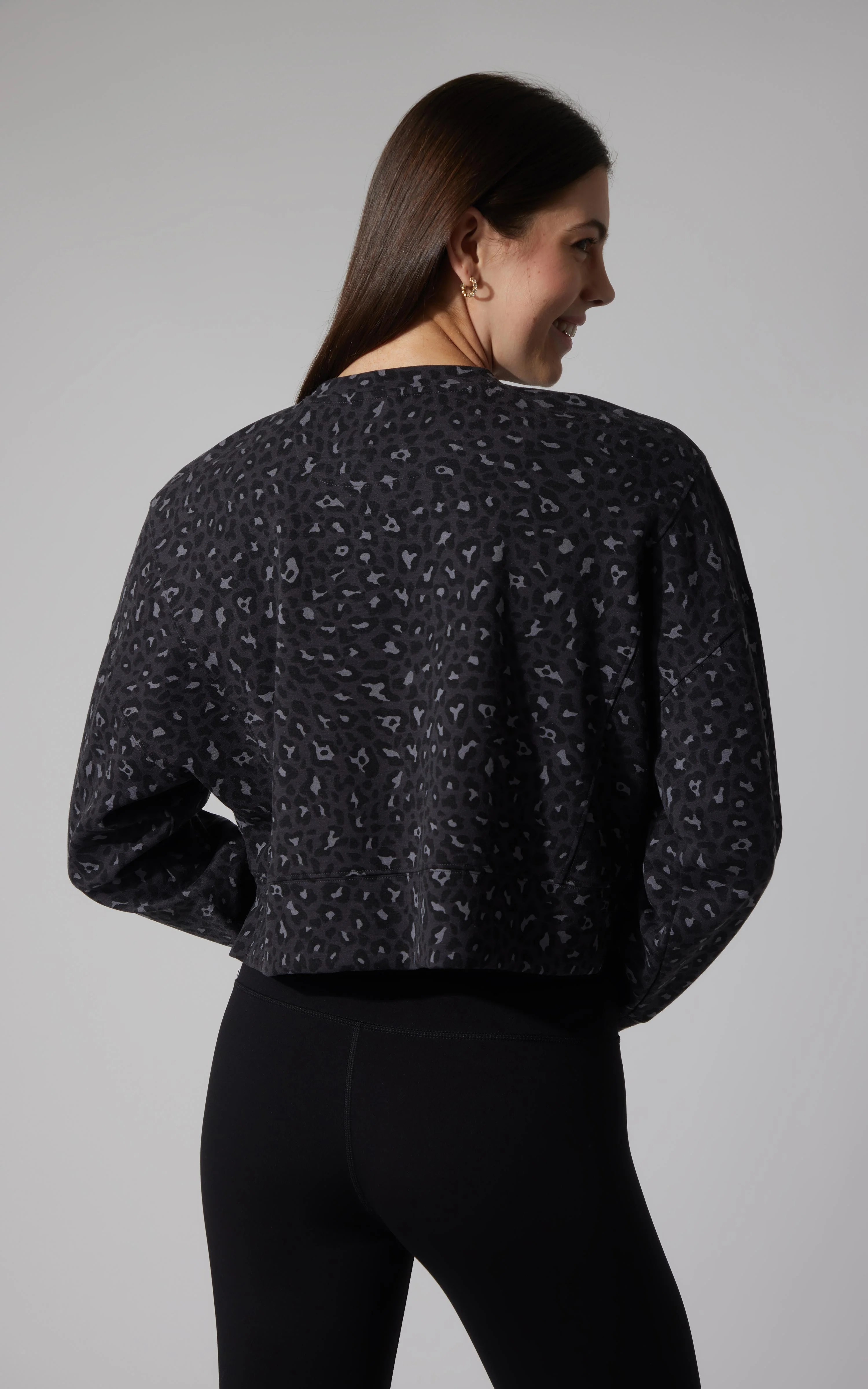 Leopard Print Crew Pullover - Image 2
