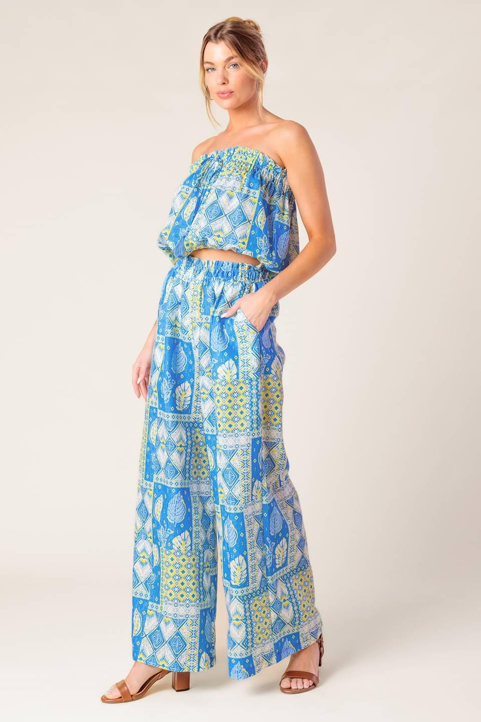 Let's Get Out of Town Woven Top and Pant Set - Image 4