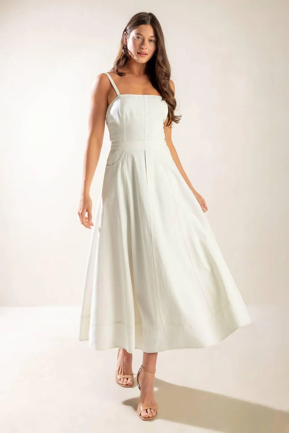 Let's Go for a Walk Woven Midi Dress