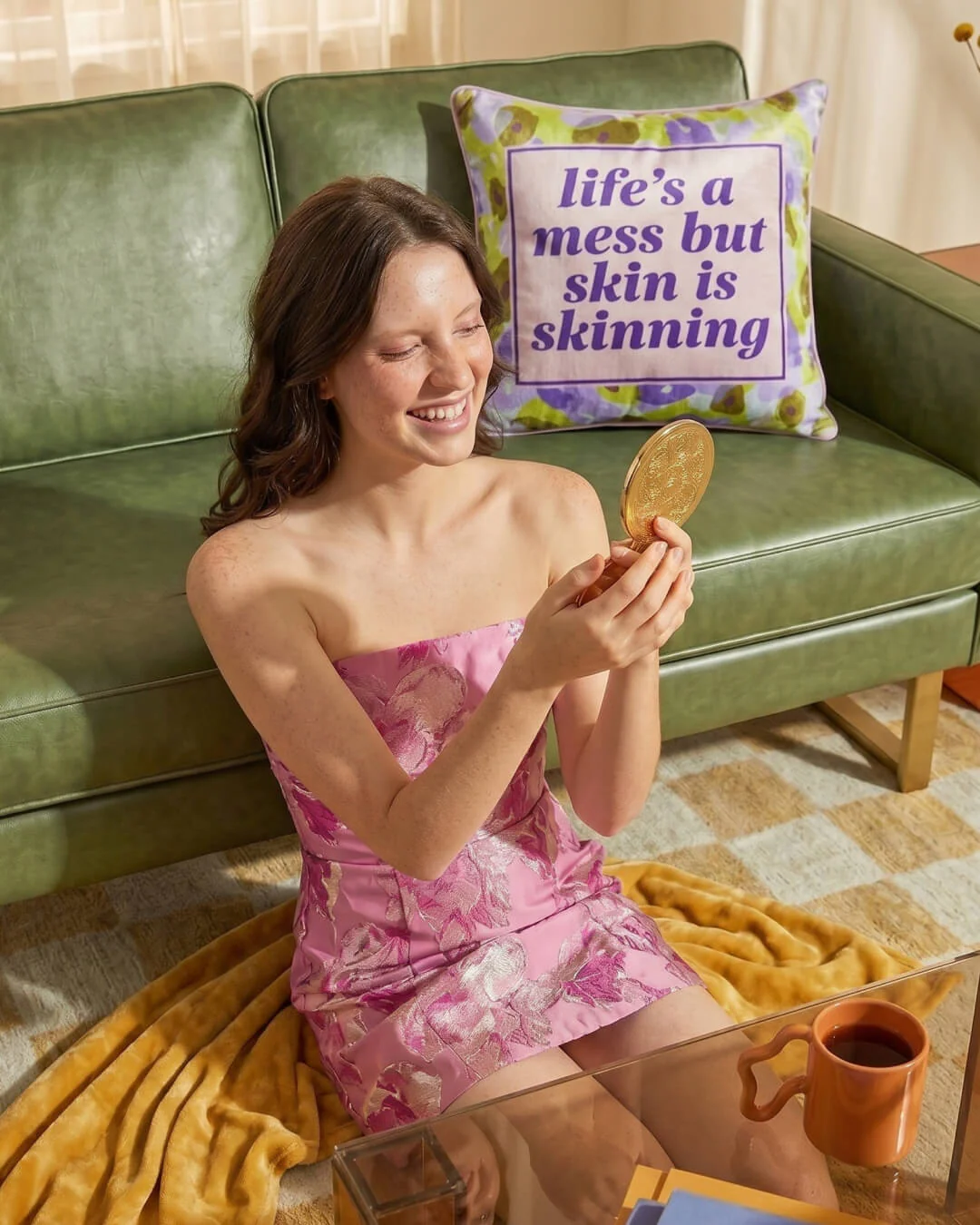 life's a mess but skin is skinning pillow - Image 2