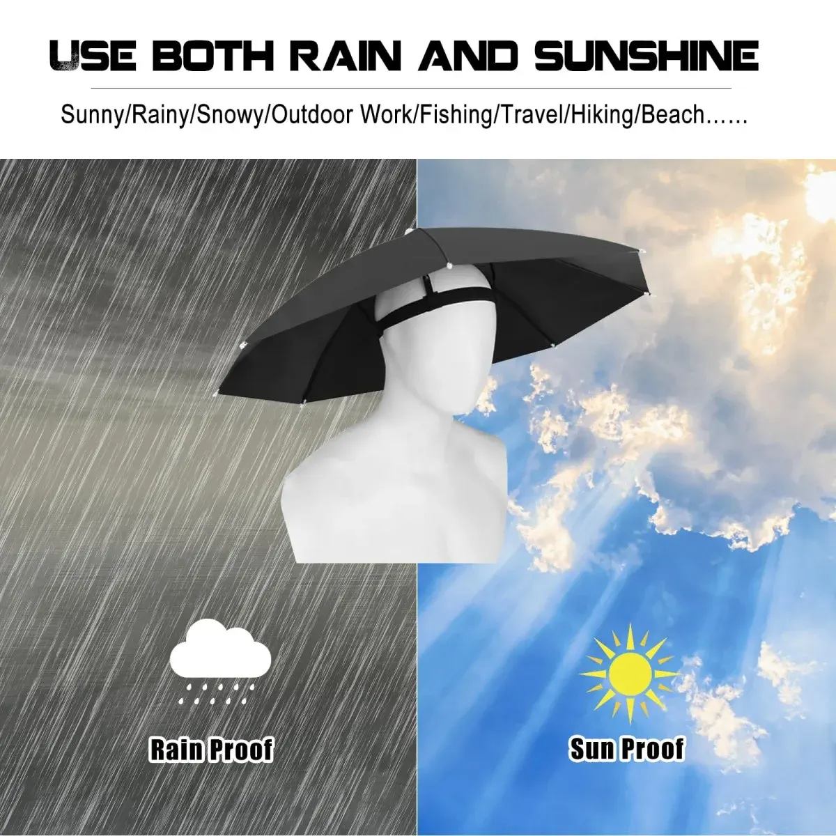 Lightweight Foldable Umbrella Hat - Image 31