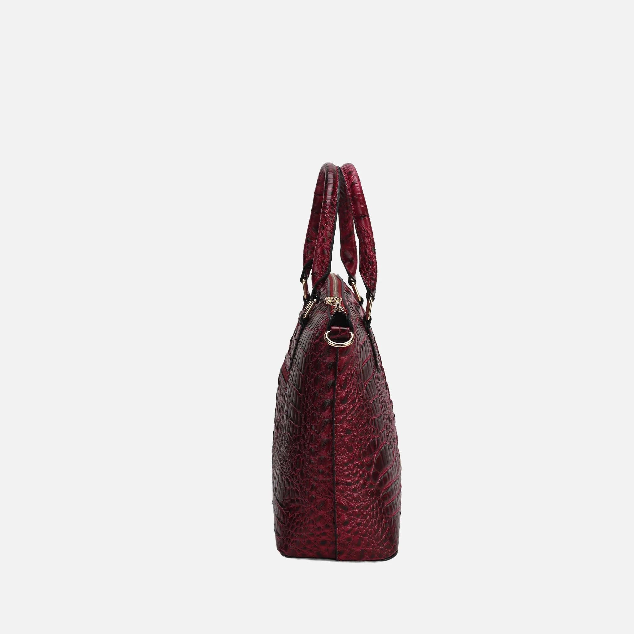 Liora Croc Embossed Tote Bag and Set - Image 4